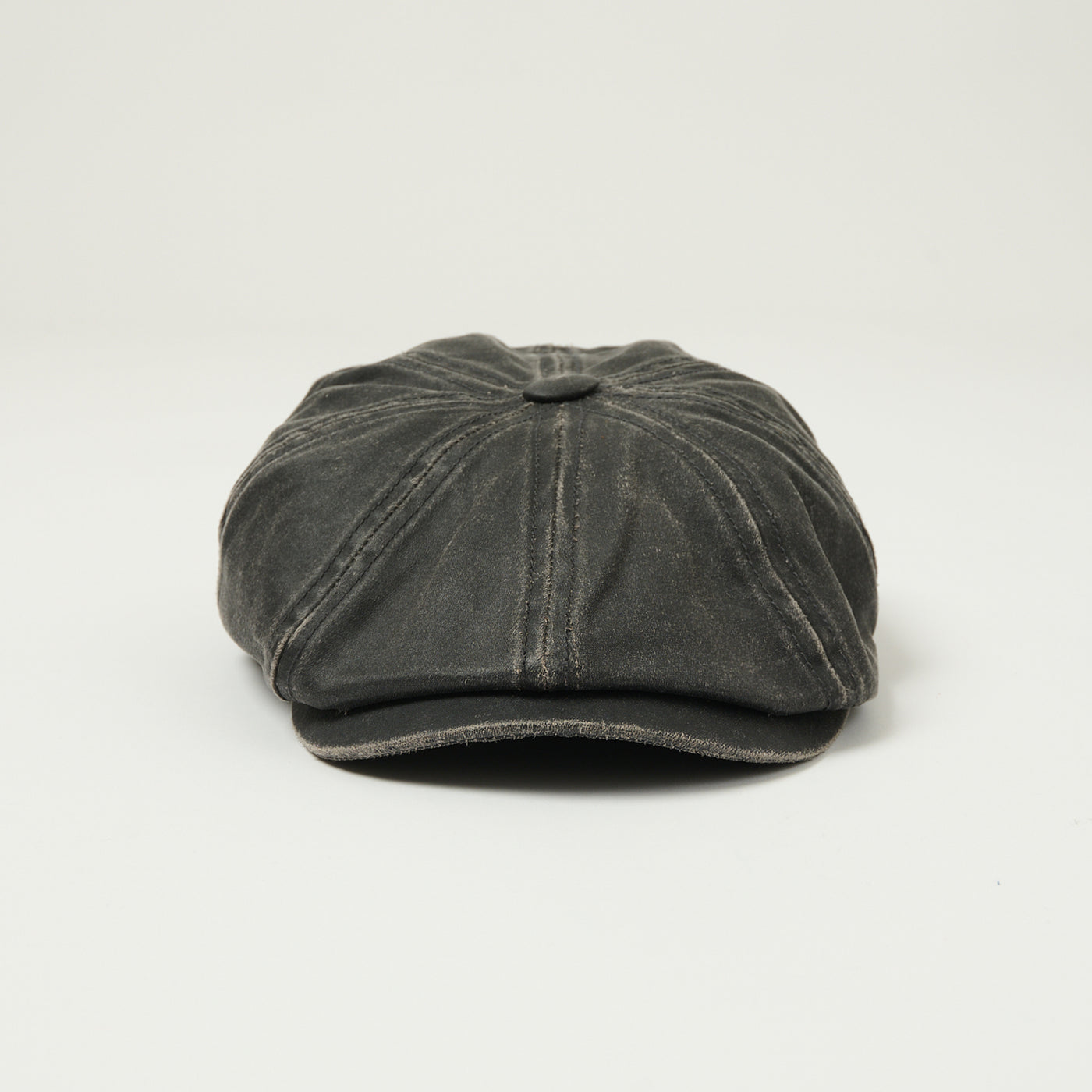 Stetson Hatteras Cotton Flat Cap - Distressed Black