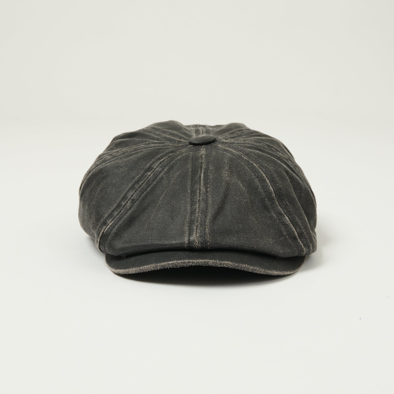 Stetson Hatteras Cotton Flat Cap - Distressed Black