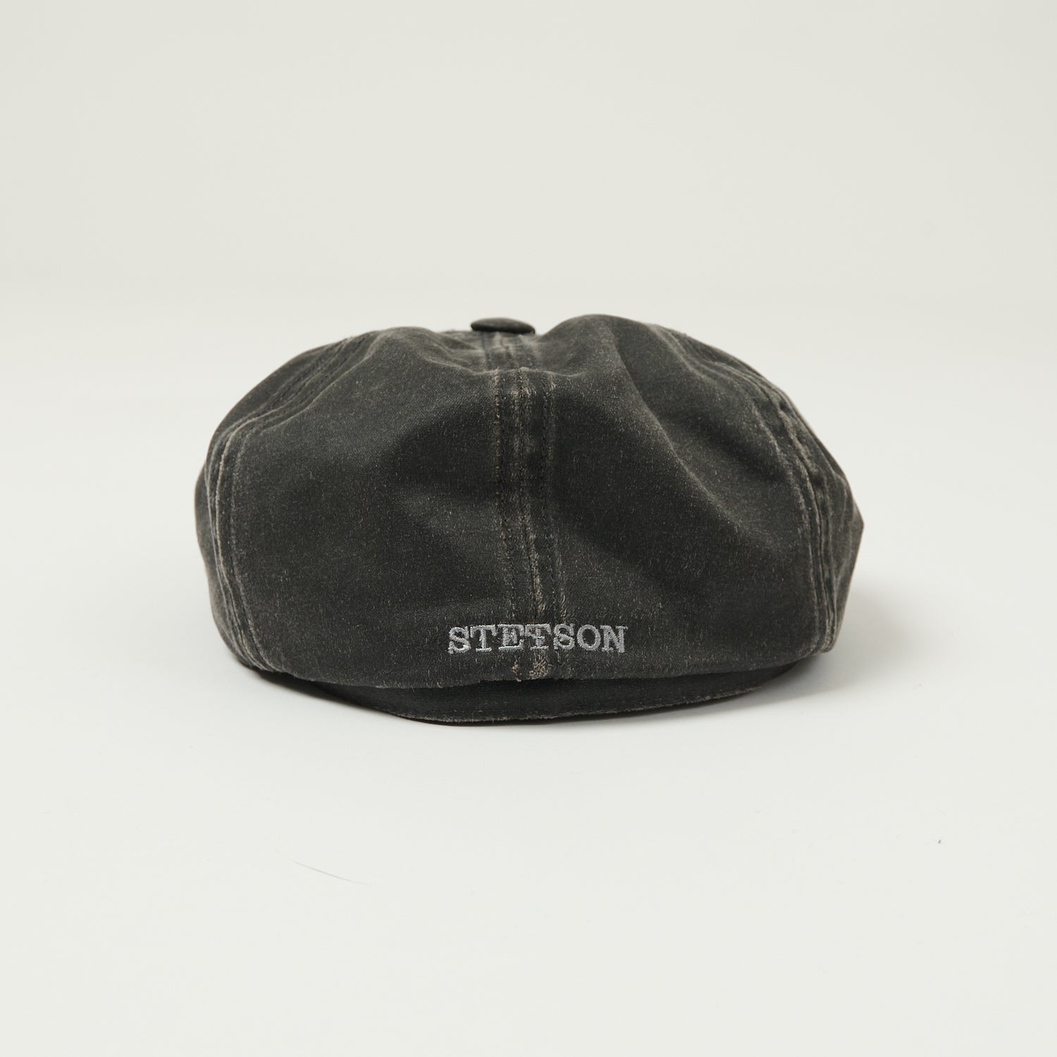 Stetson Hatteras Cotton Flat Cap - Distressed Black