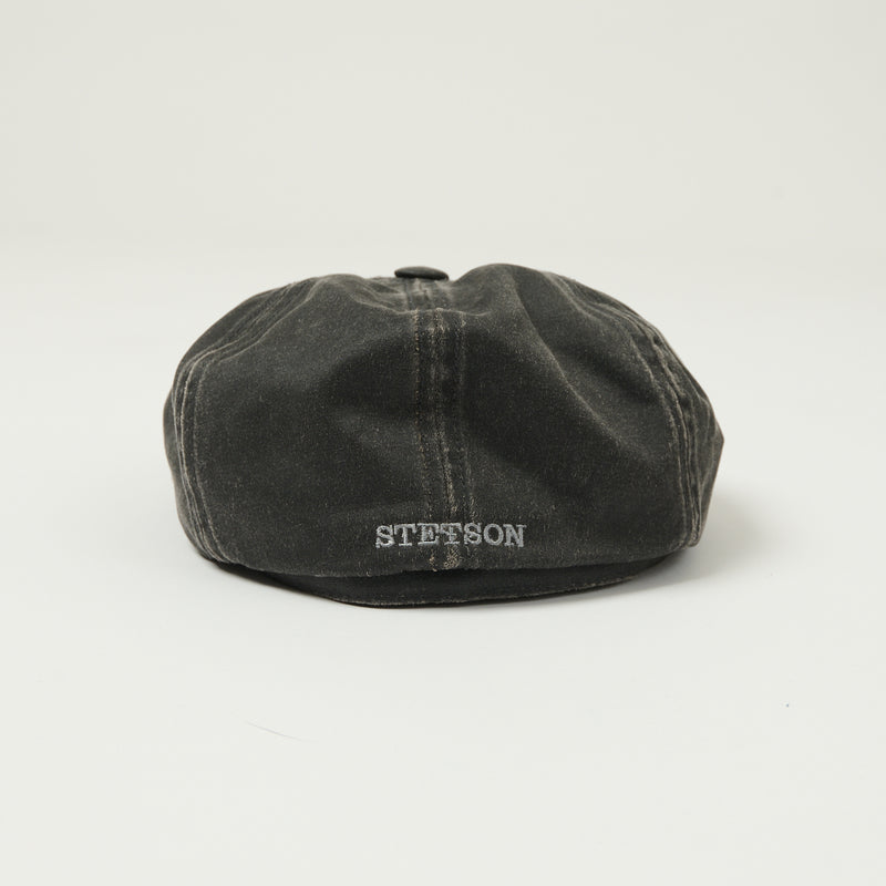 Stetson Hatteras Cotton Flat Cap - Black
