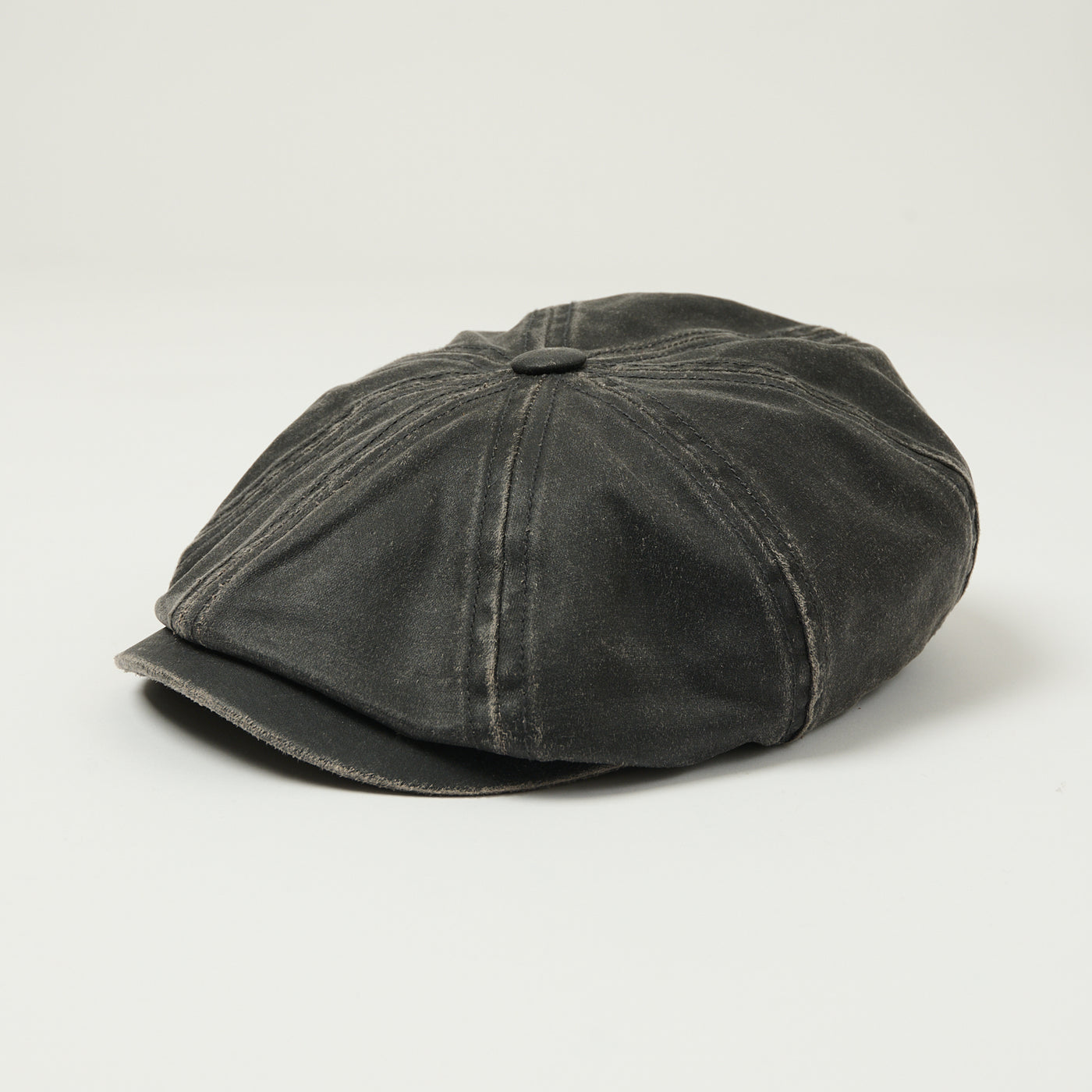 Stetson Hatteras Cotton Flat Cap - Distressed Black