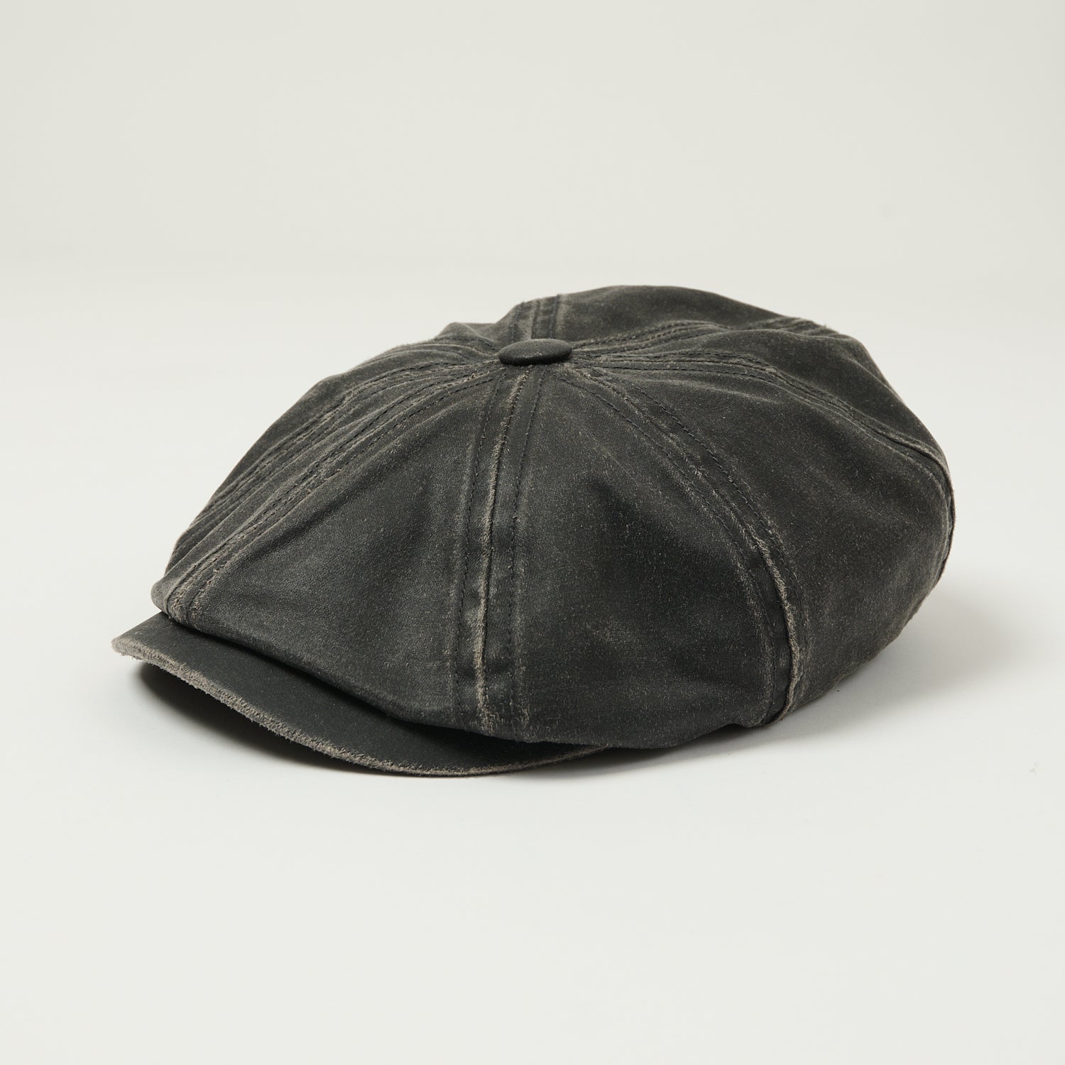Stetson Hatteras Cotton Flat Cap - Distressed Black