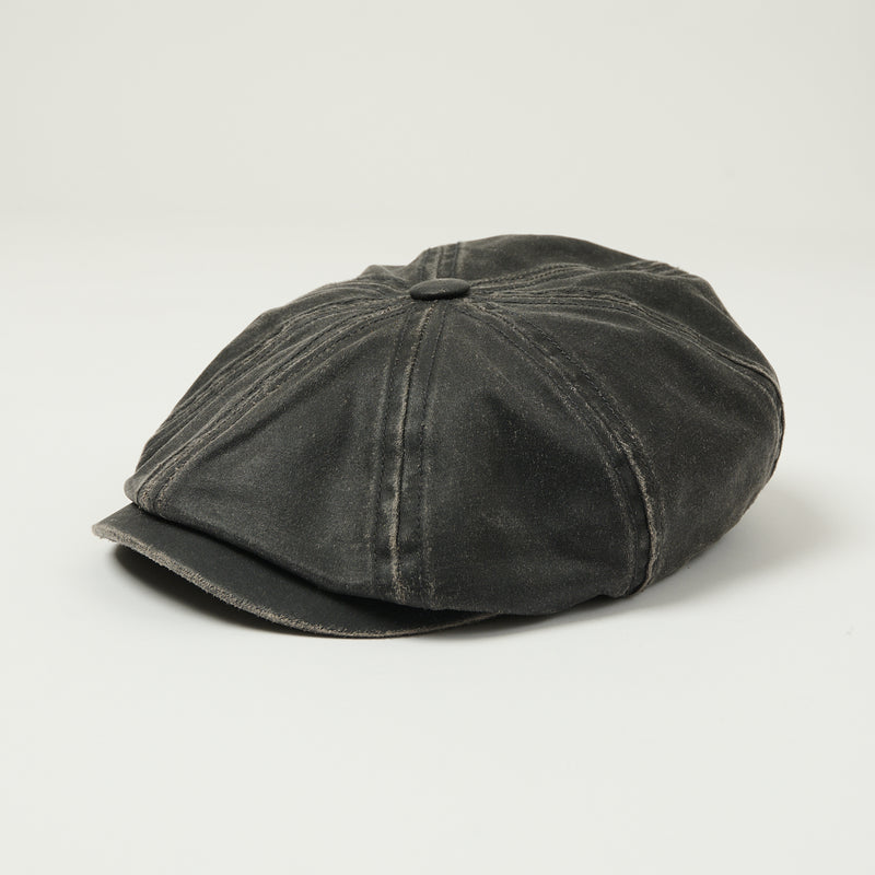 Stetson Hatteras Cotton Flat Cap - Black