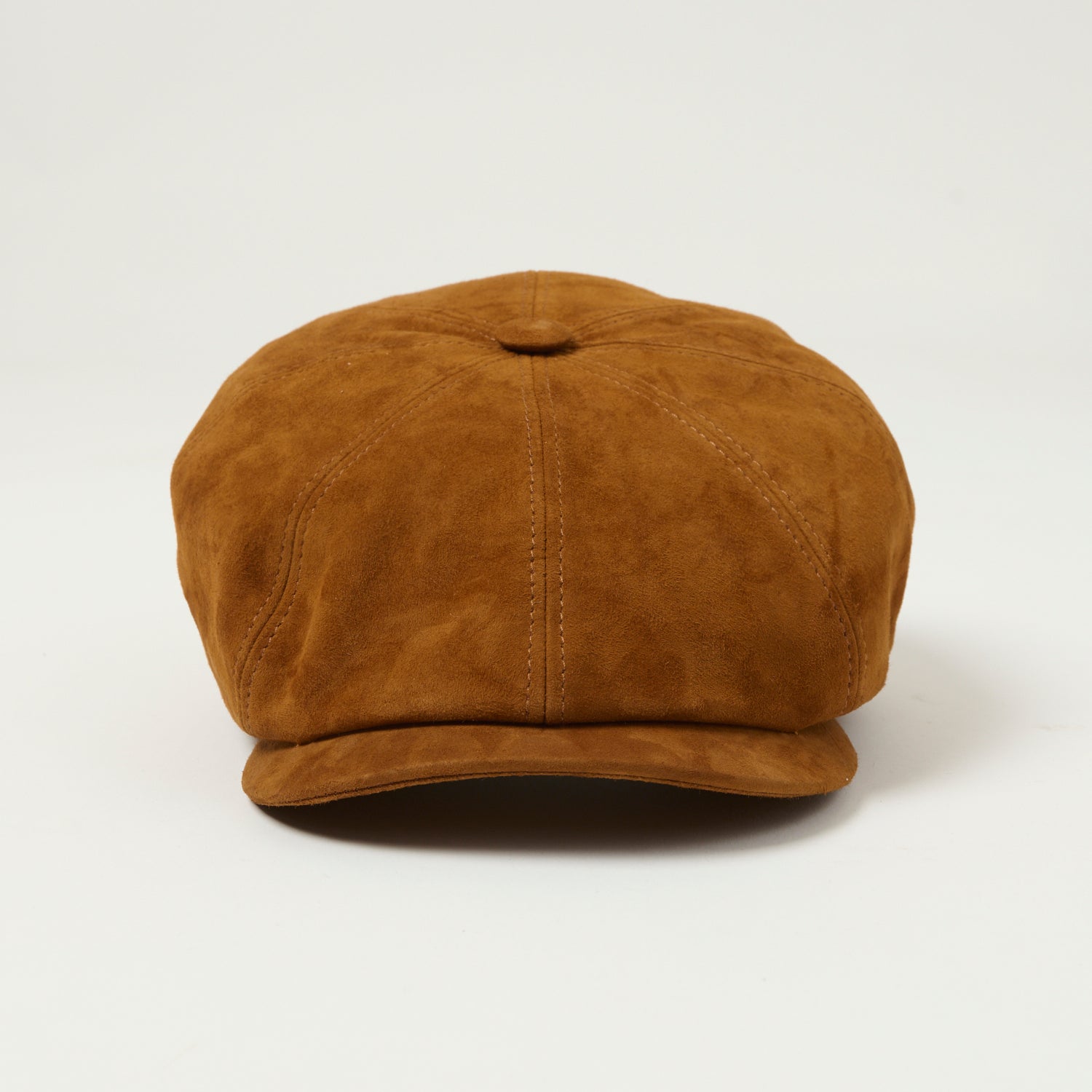 Stetson Hatteras Goat Suede Flat Cap - Brown