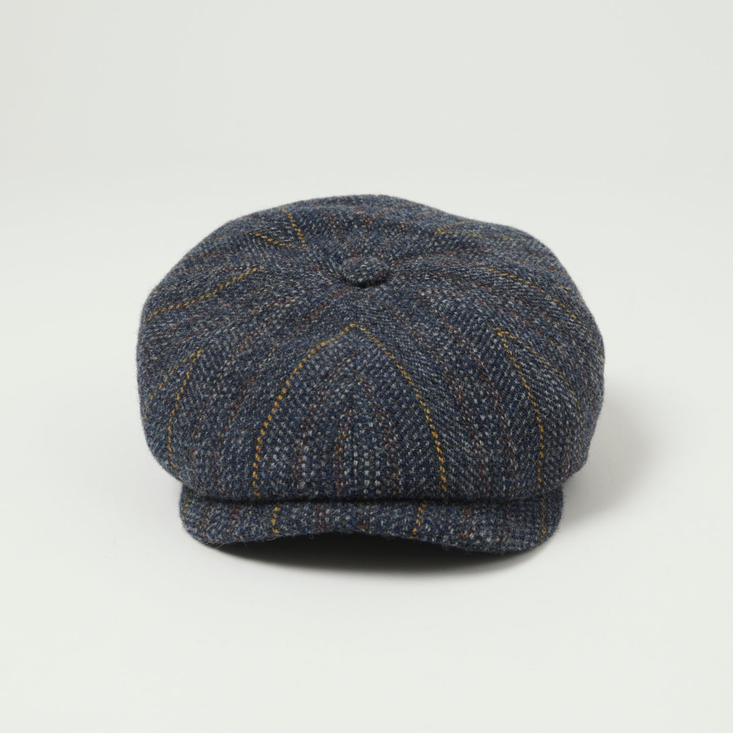 Stetson Hatteras Virgin Wool Flat Cap - Blue Stripe