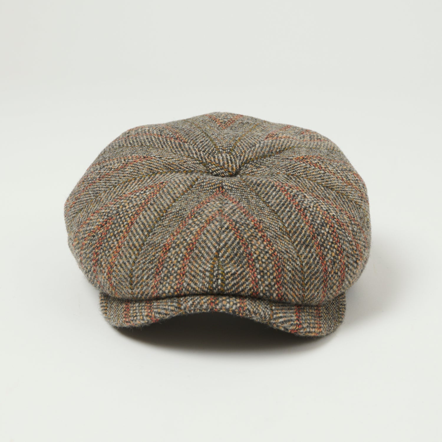 Stetson Hatteras Virgin Wool Flat Cap - Brown Stripe