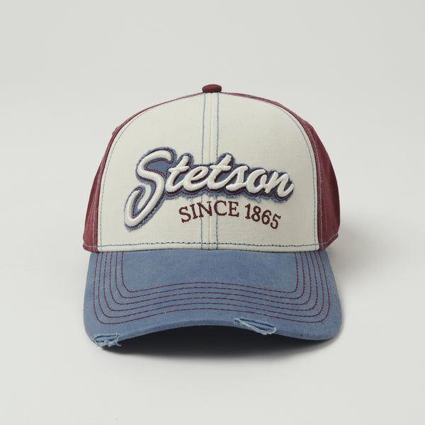 Stetson Vintage Distressed Baseball Cap - Purple/Blue