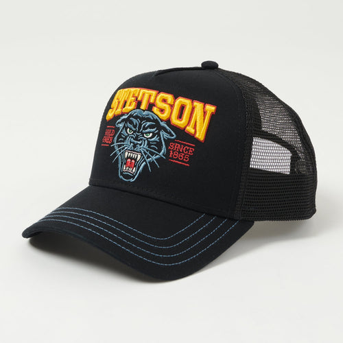 Stetson Rodeo Days Trucker Cap Snapback Mesh Katoen Leer Klep Heren Zomer Winter, 6 3/4/7 1/4 Stetson Rodeo Days Trucker Cap Snapback Mesh Katoen Leer Klep Heren Zomer Winter, 6 3/4/7 1/4
