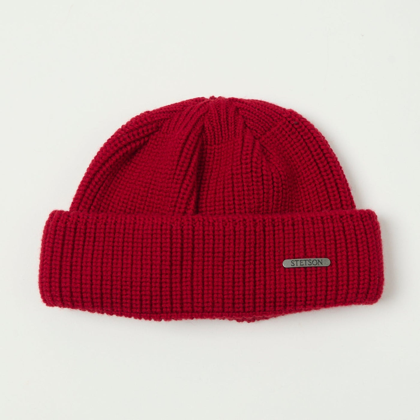 Stetson Ribbed Wool Beanie - Red