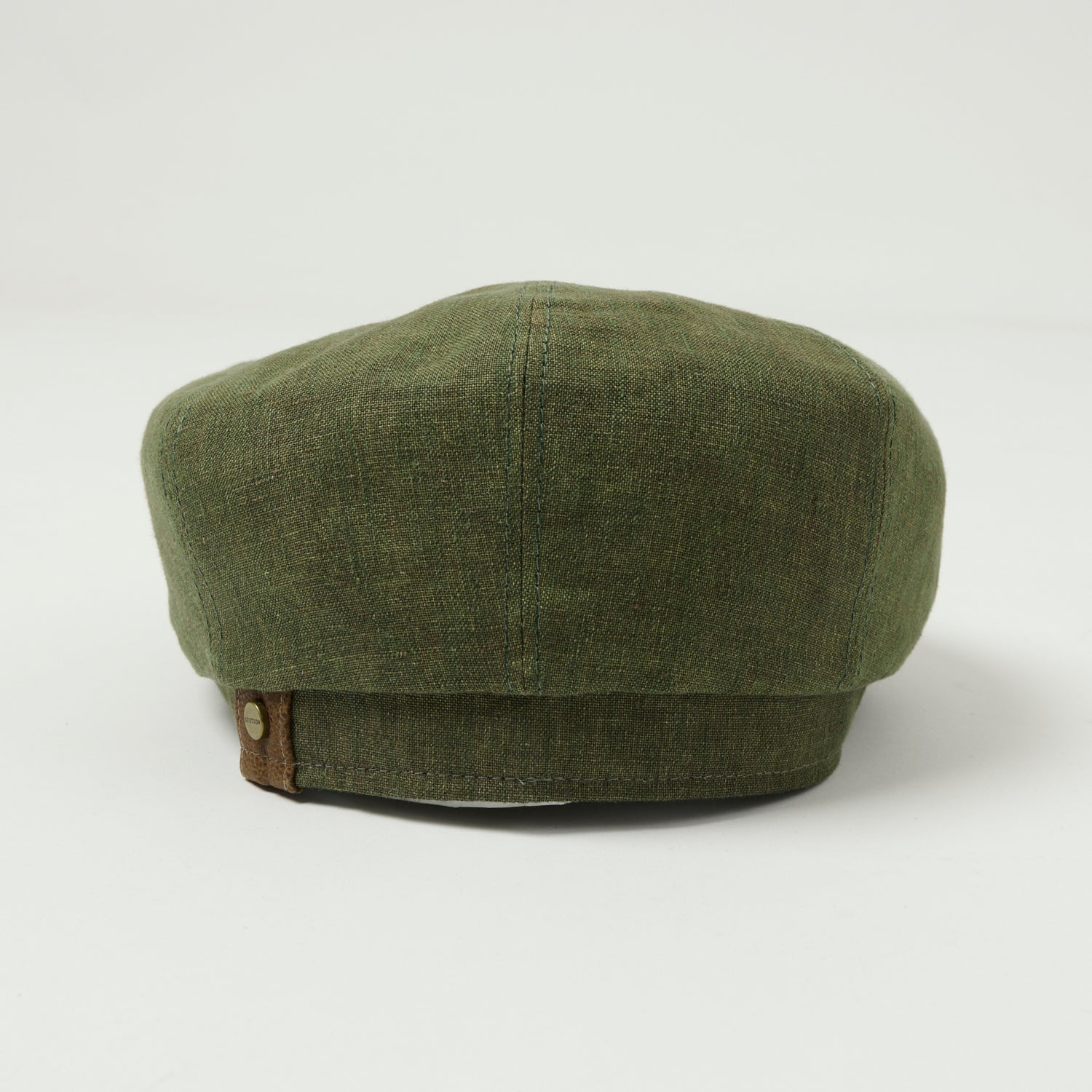 Stetson Hatteras Linen Flat Cap - Dark Green