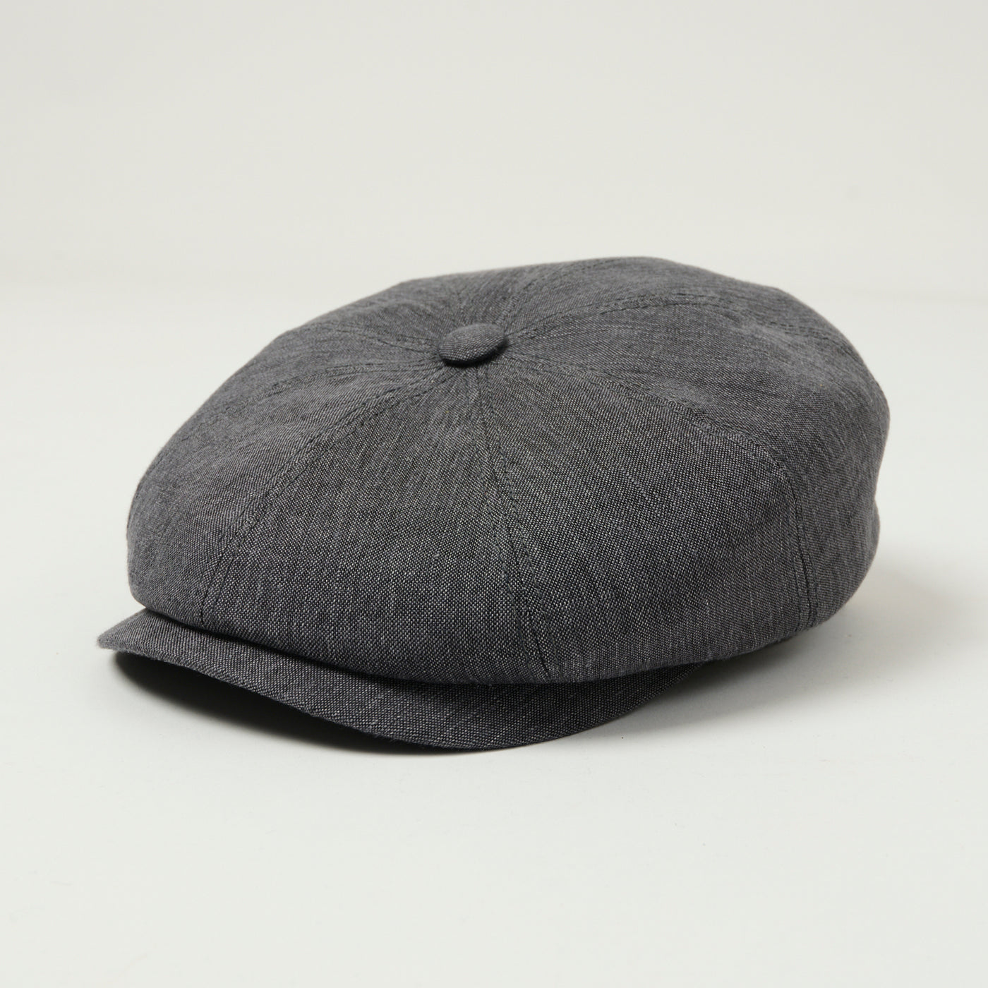Stetson Hatteras Linen Flat Cap - Grey