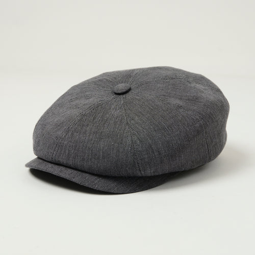 Stetson Hatteras Linen Flat Cap - Grey