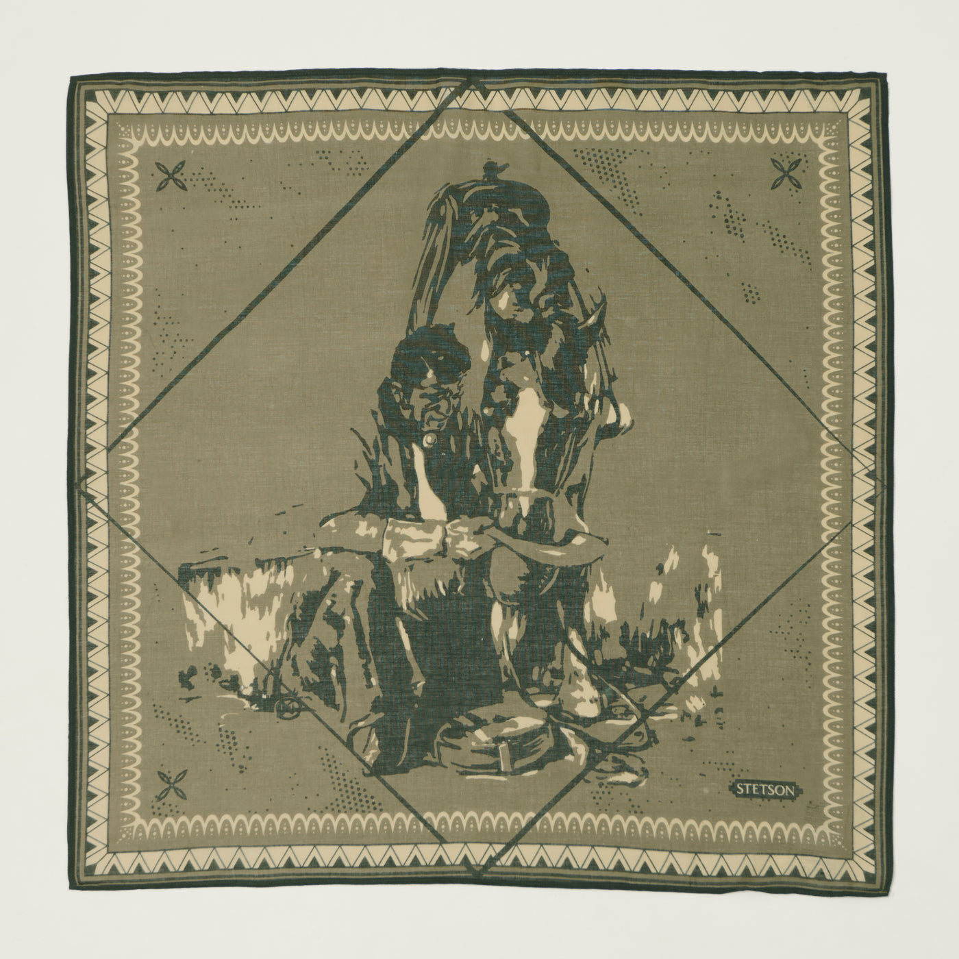 Stetson 'Last Drop' Cotton Bandana - Army