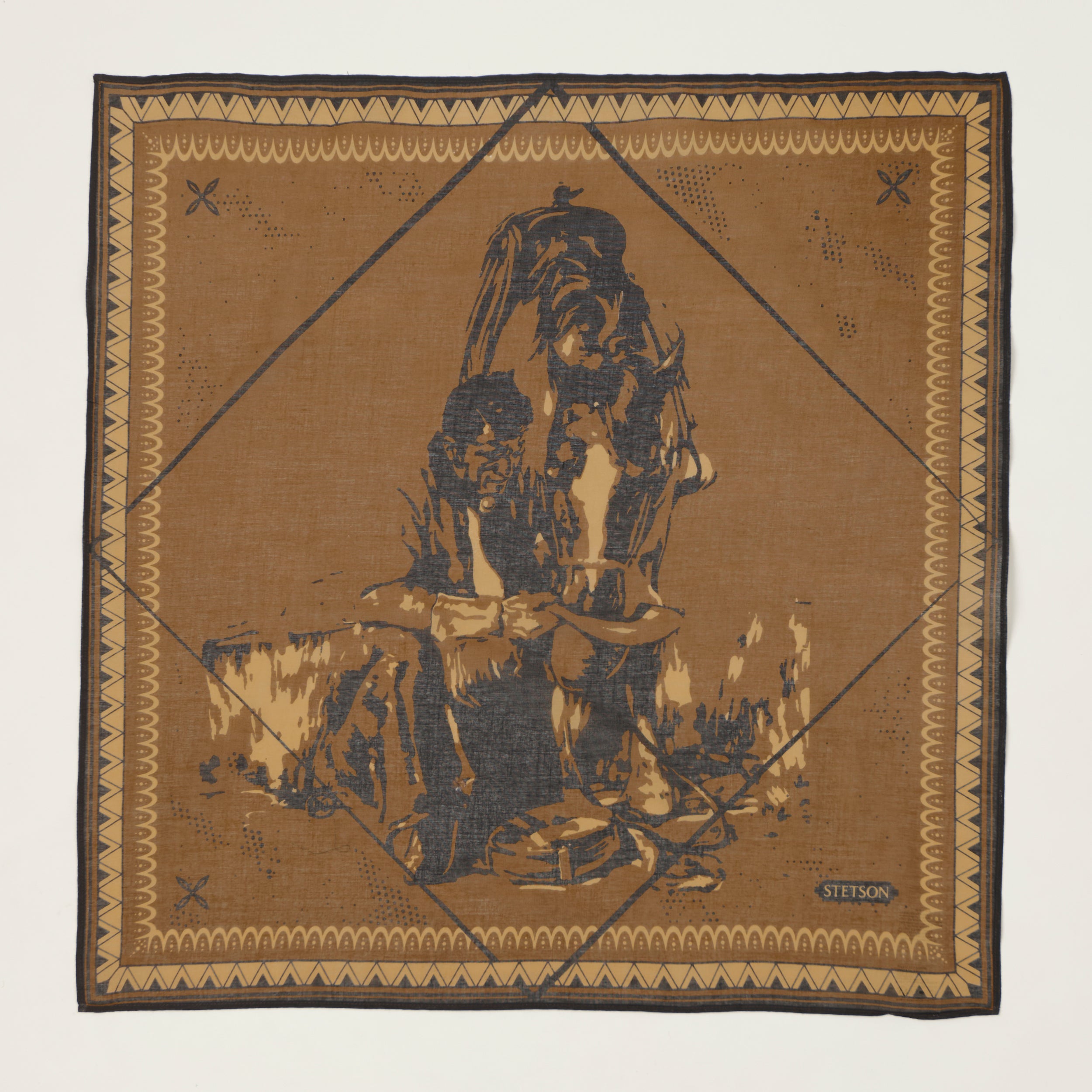 Stetson 'Last Drop' Cotton Bandana - Brown