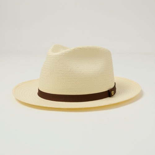 Stetson Fallkirk Toyo Straw Fedora Hat - White