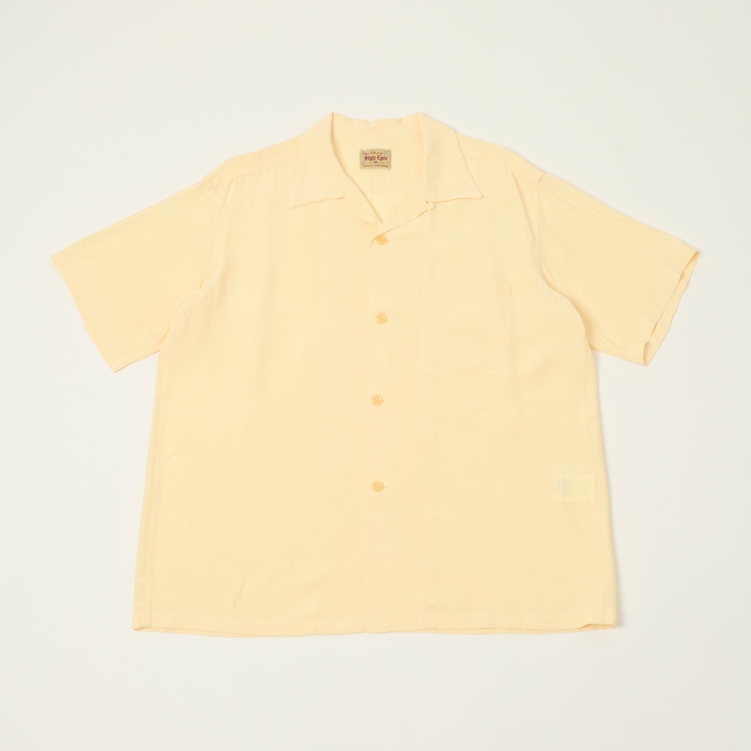 Style Eyes Short Sleeve Rayon Bowling Shirt - Off White – SON OF A