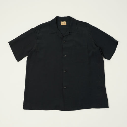 Style Eyes Short Sleeve Rayon Bowling Shirt - Black