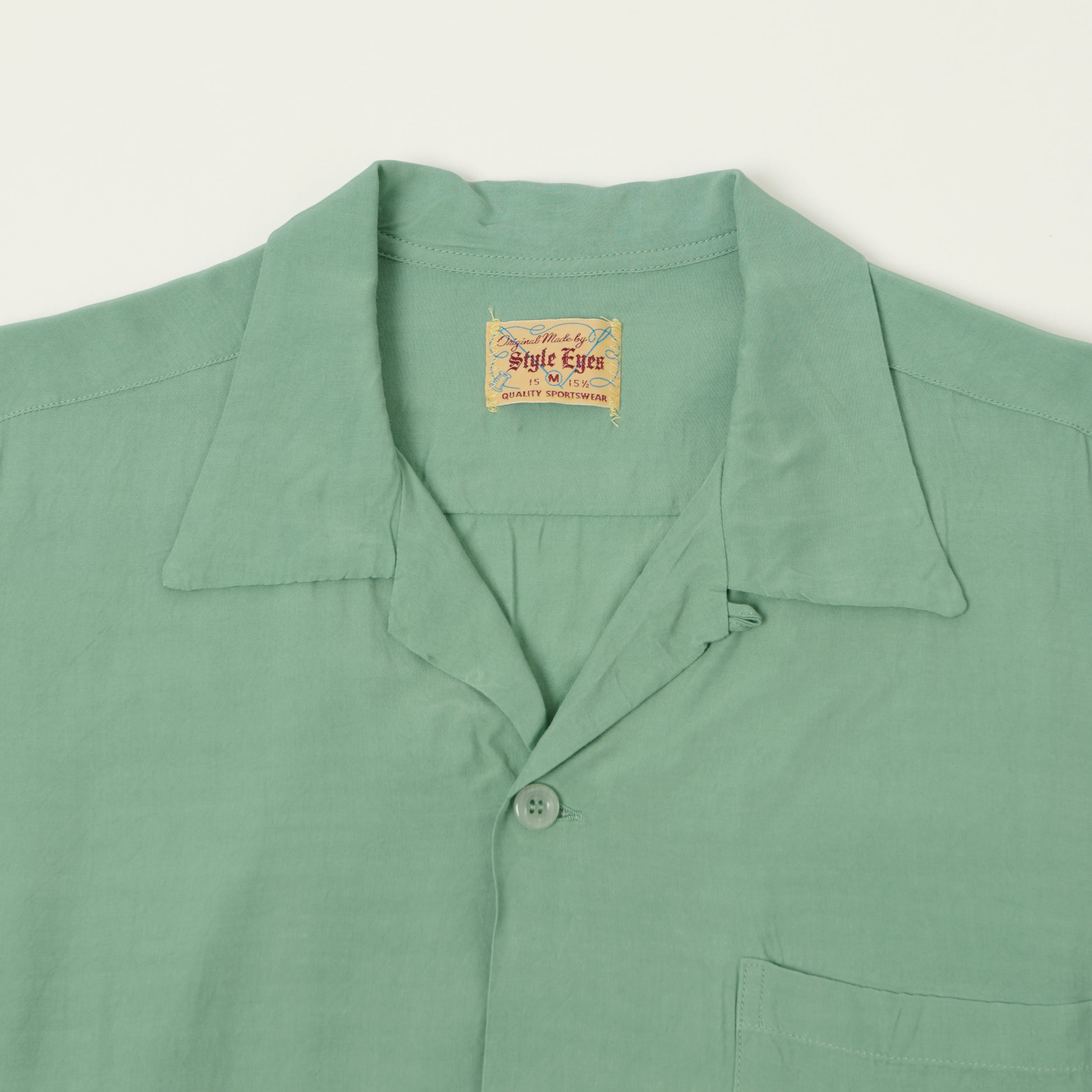 Style Eyes Short Sleeve Rayon Bowling Shirt - Mint Green – SON OF