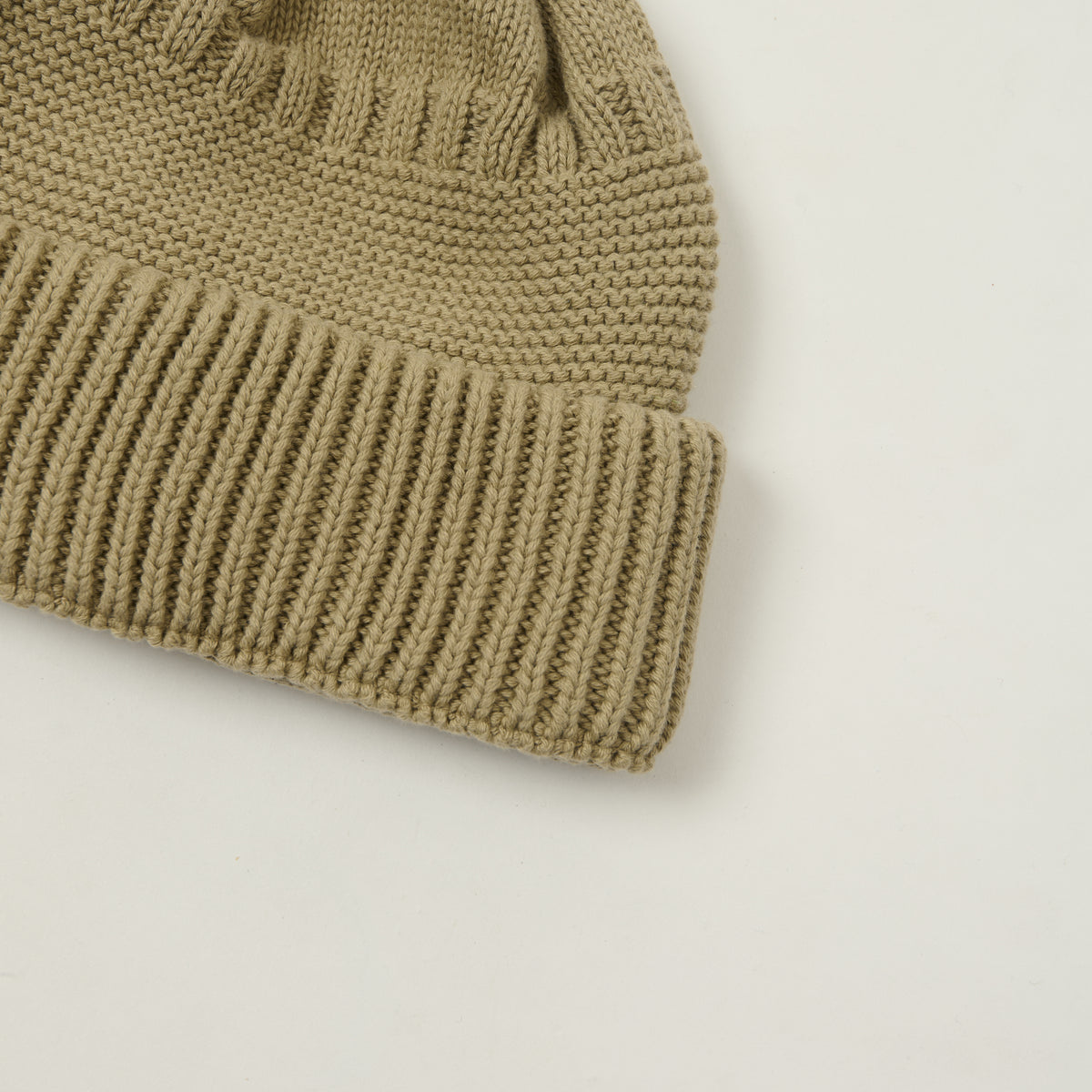Sublime Cotton Knit Watch Cap - Beige
