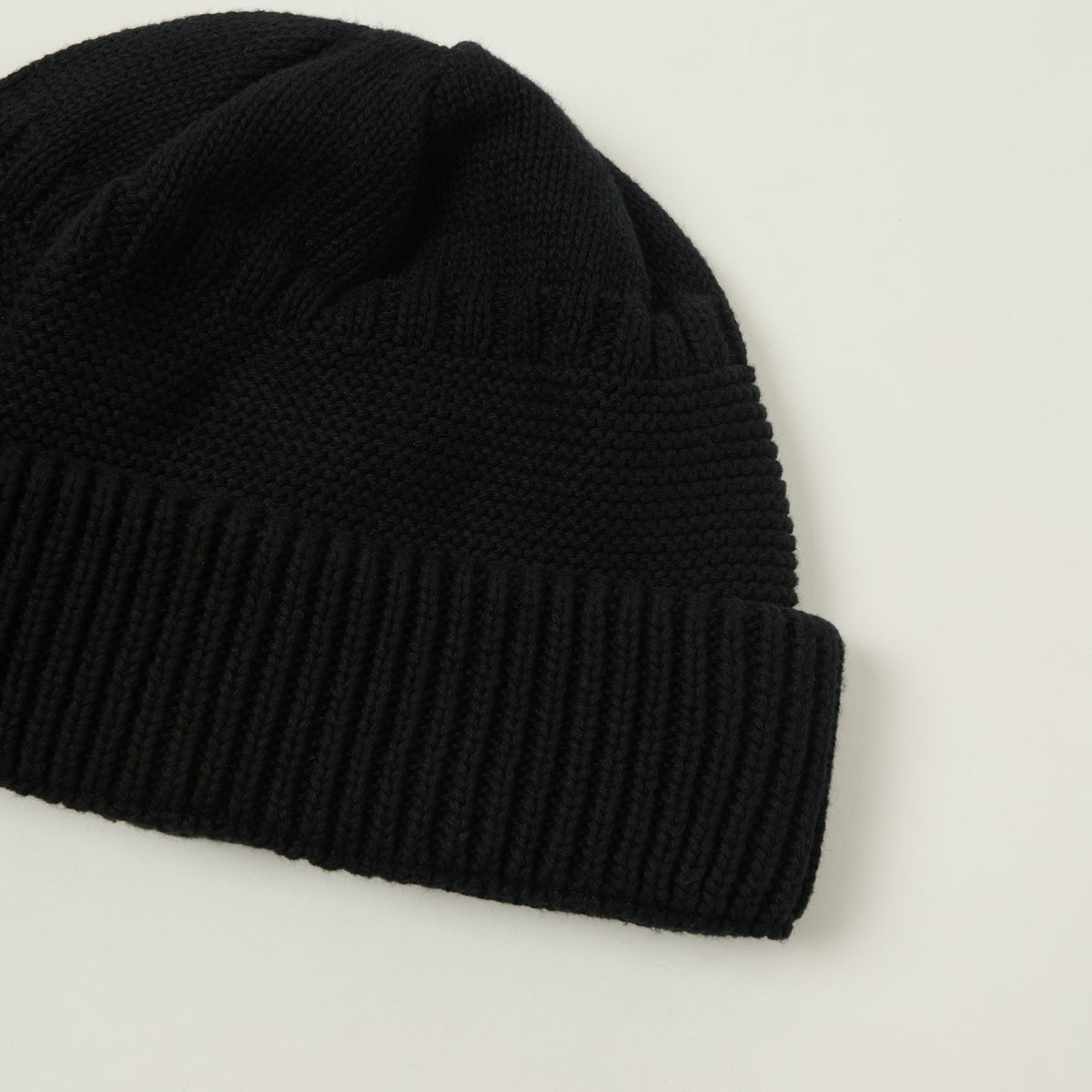 Sublime Cotton Knit Watch Cap - Black