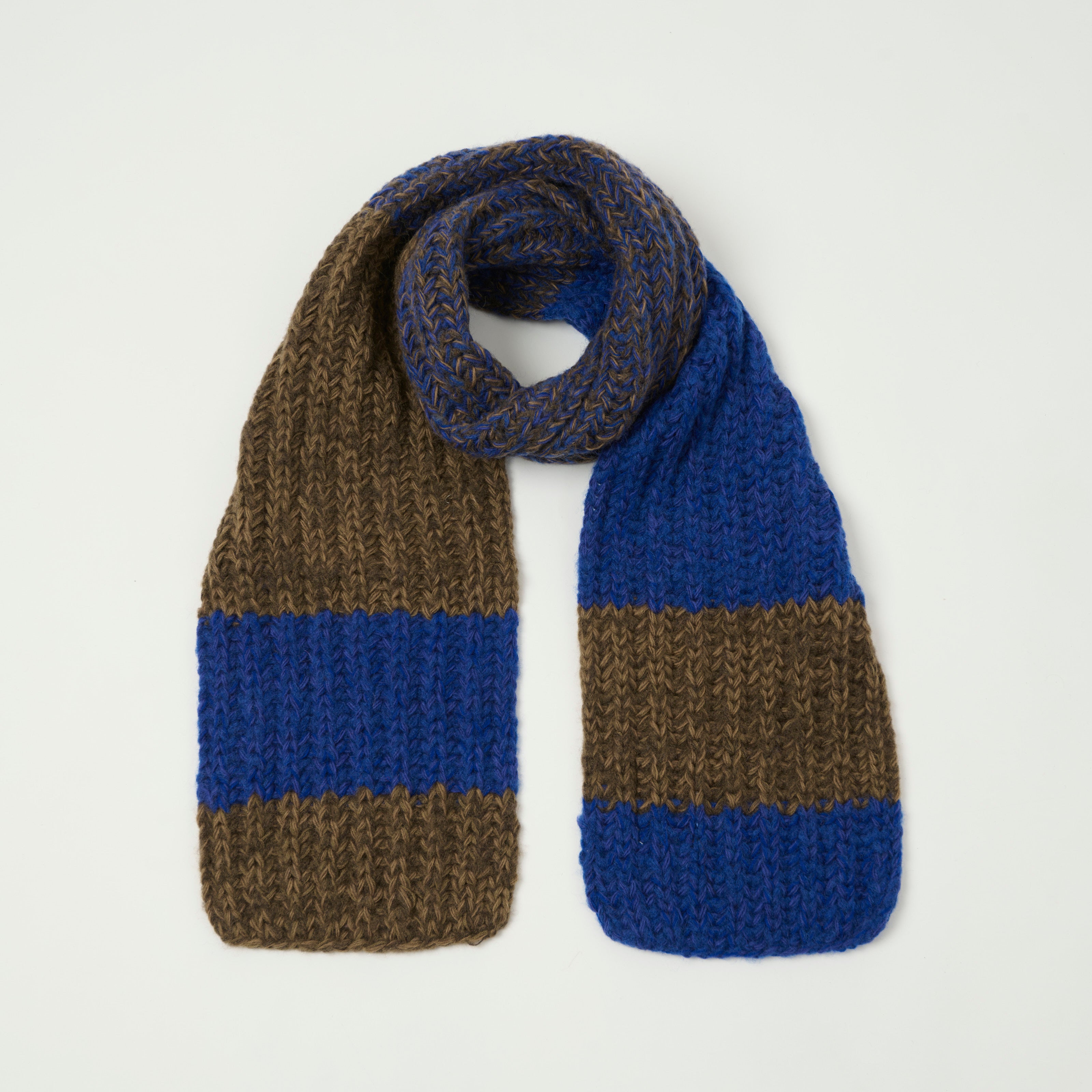 Sublime Hand Knit Long Muffler Scarf - Navy/Orange – SON OF A STAG