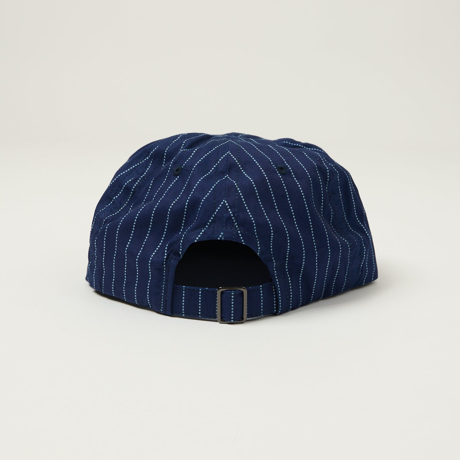 Sublime Long Brim 6 Panel Cap - Indigo Dot Stripe