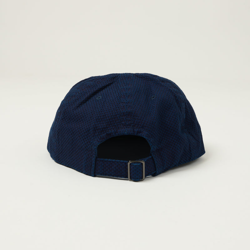 Sublime Long Brim 6 Panel Cap - Indigo Sashiko