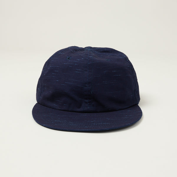 Sublime Long Brim 6 Panel Cap - Indigo Sazanami