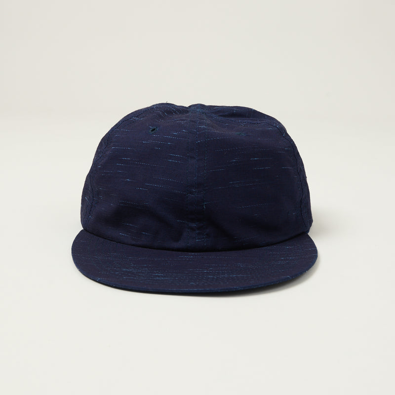 Sublime Long Brim 6 Panel Cap - Indigo Sazanami