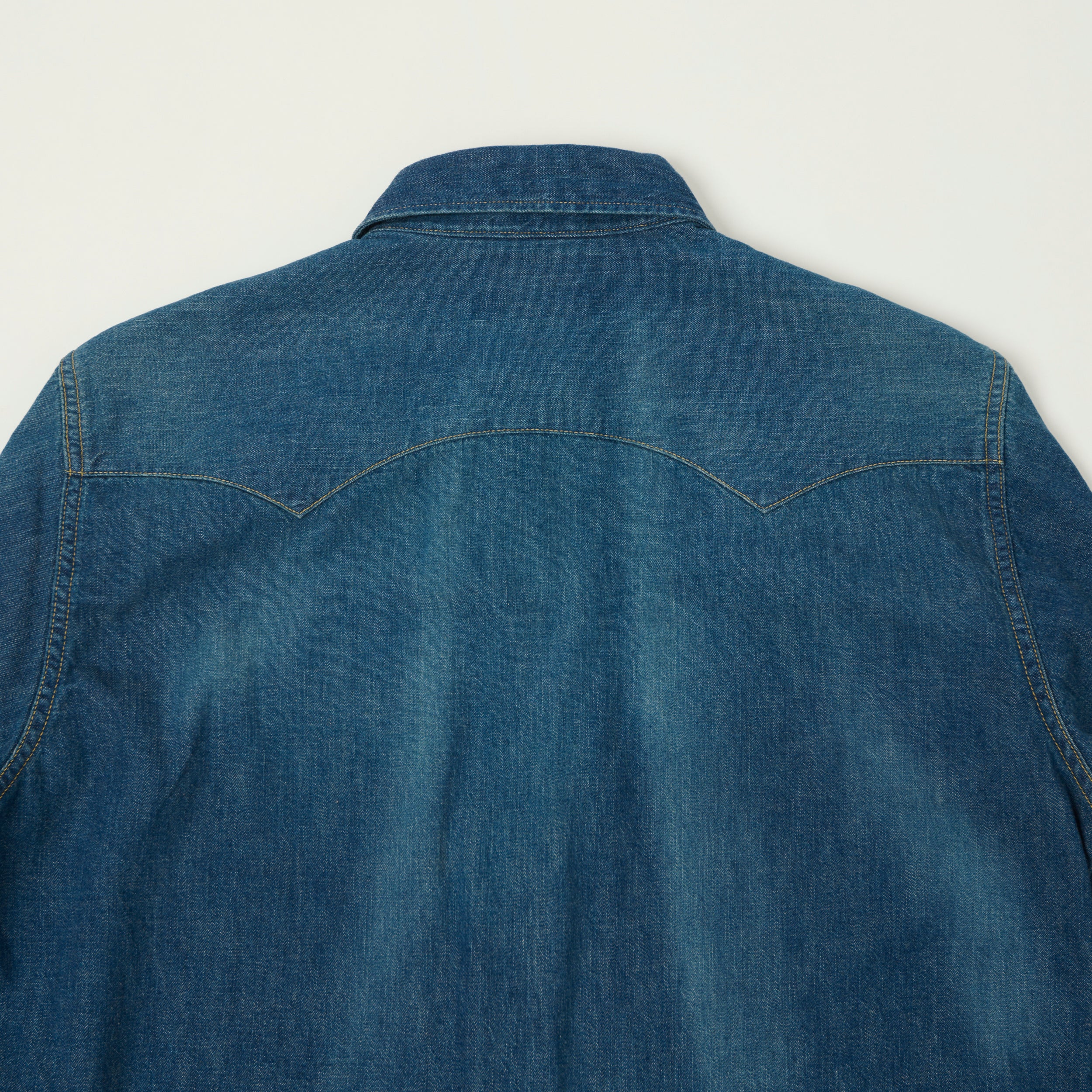 Sugar Cane Denim Western Shirt - Rinsed Wash