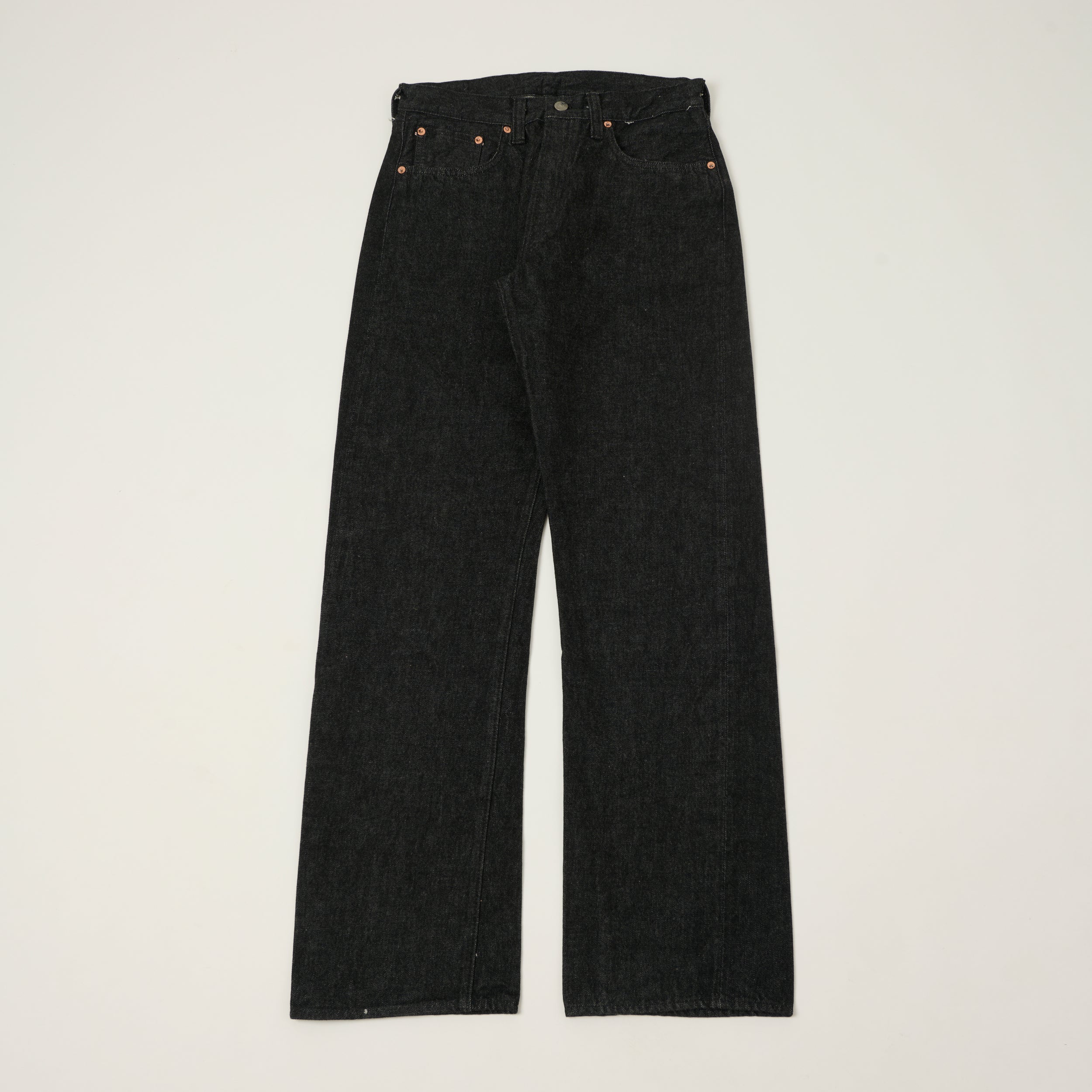 Sugar Cane 1947 Model 14.25oz Regular Straight Jean - Black One Wash