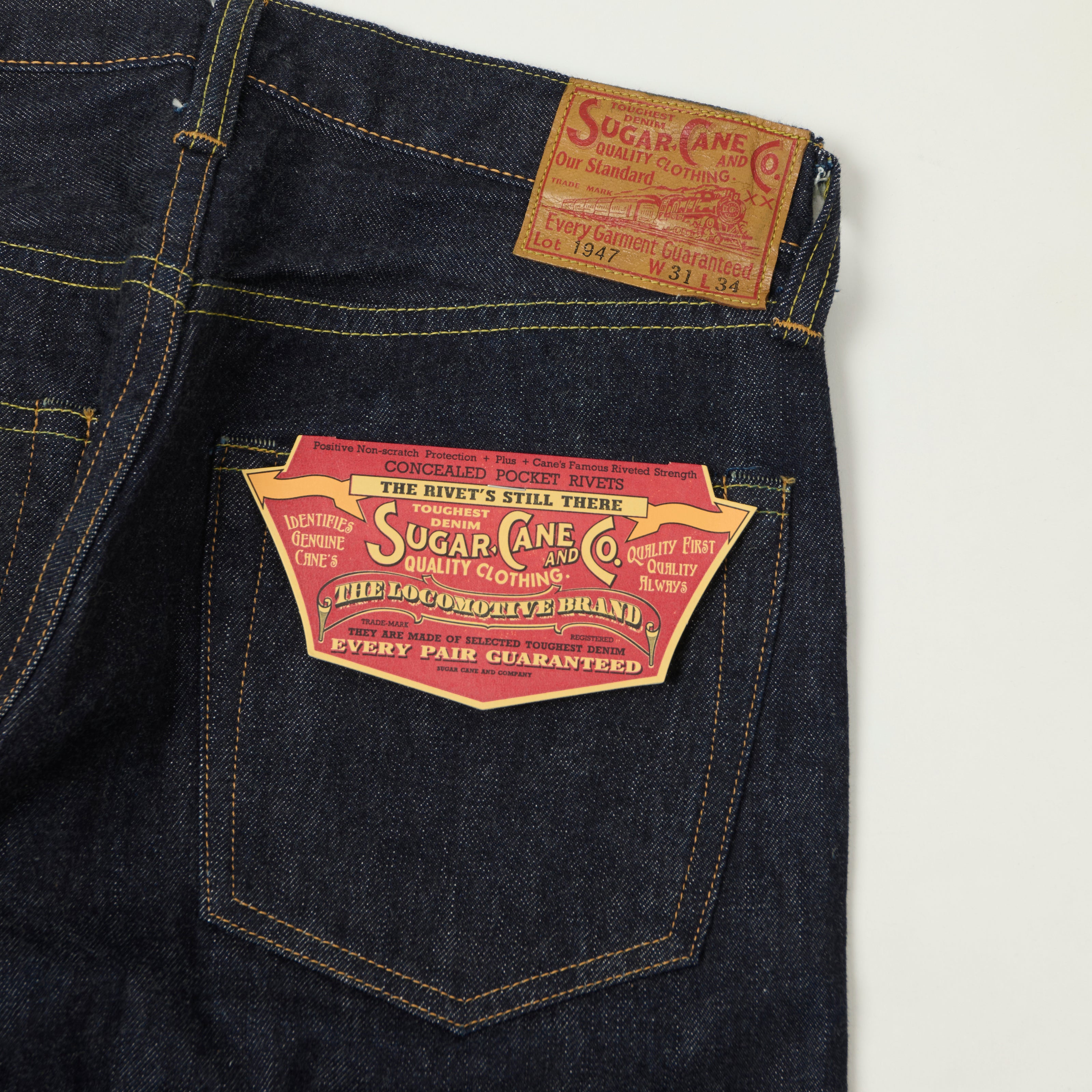 Sugar Cane 1947 Model 14.25oz Regular Straight Jeans - One Wash