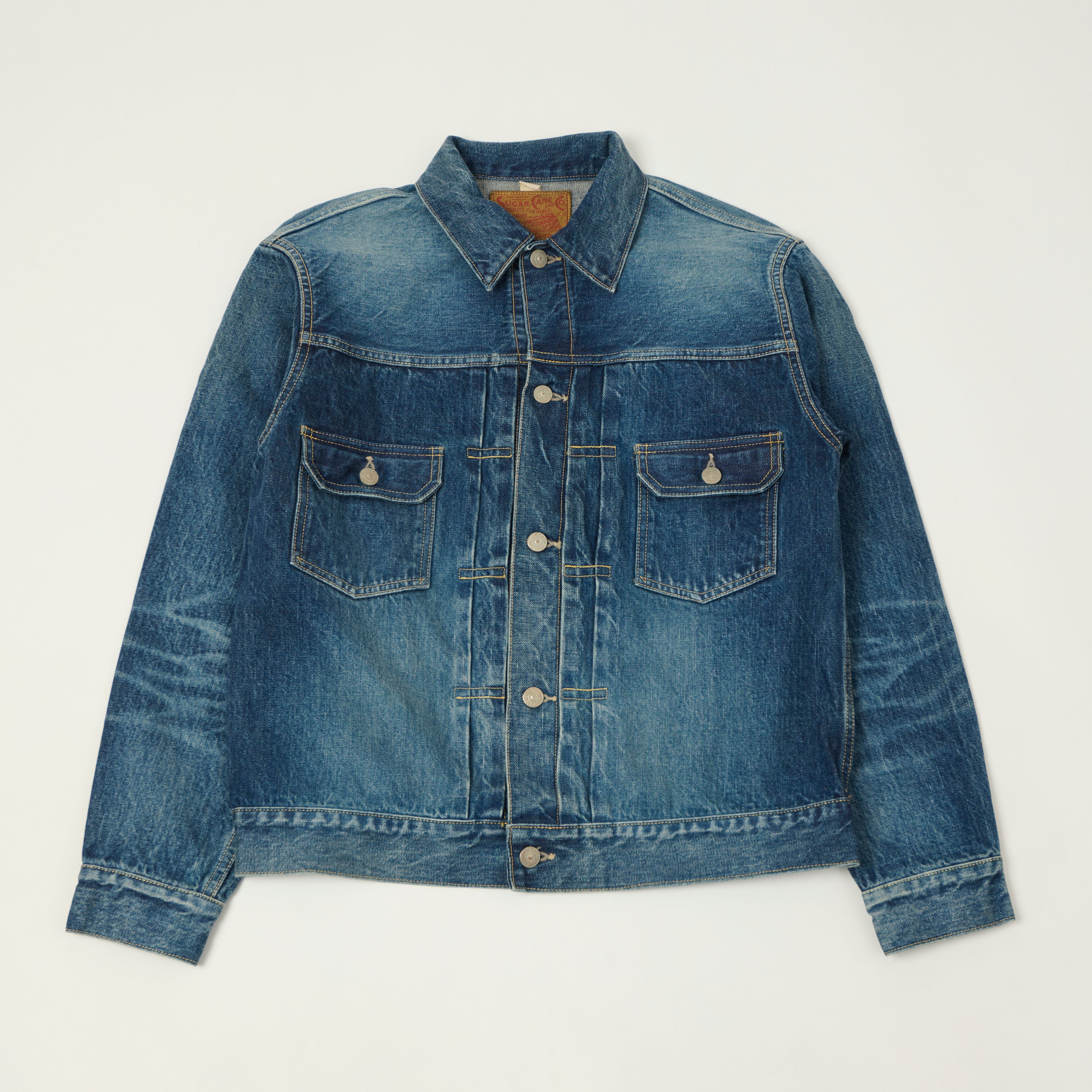 Sugar Cane 1953 Model 14.25oz Type II Denim Jacket - Used Wash