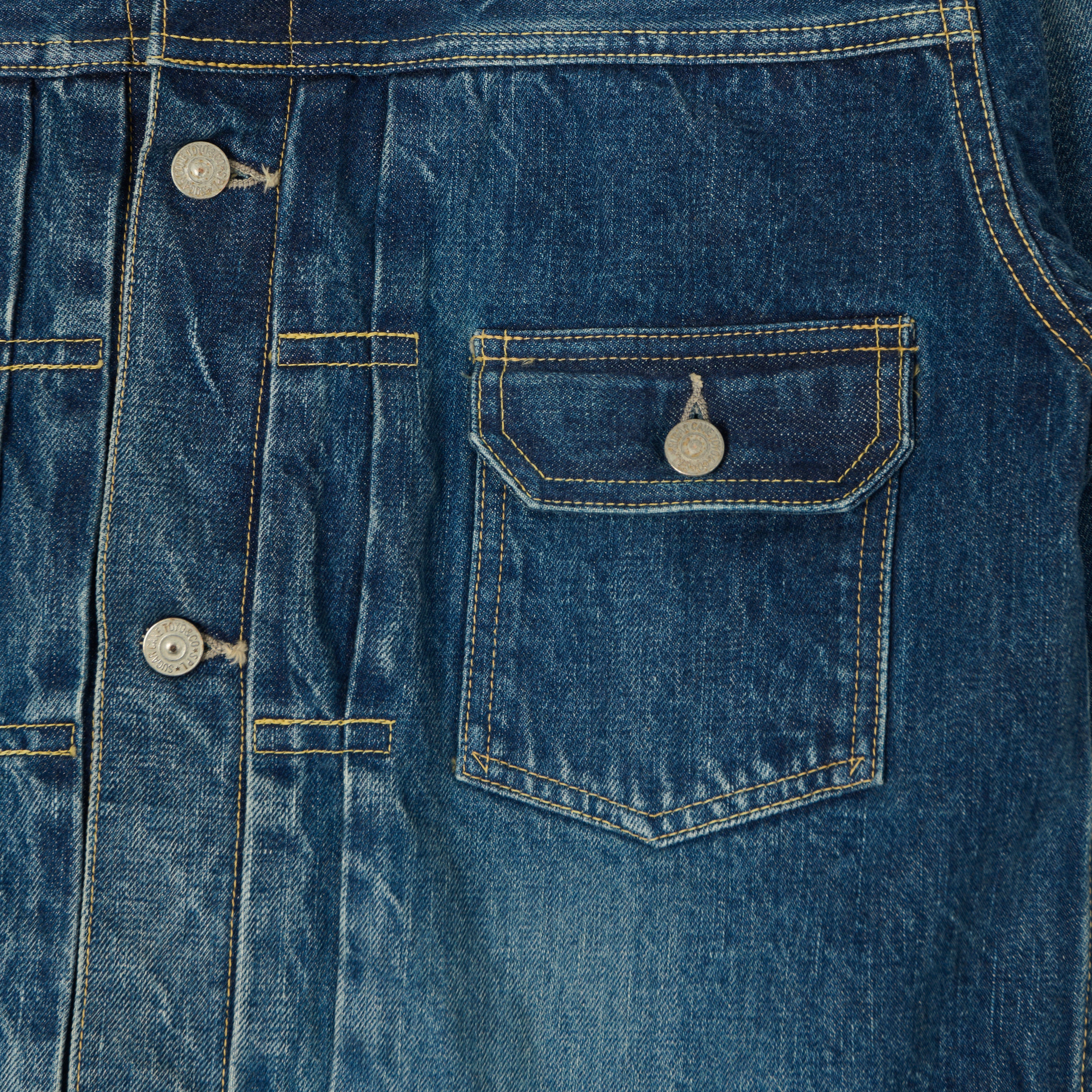 Sugar Cane 1953 Model 14.25oz Type II Denim Jacket - Used Wash