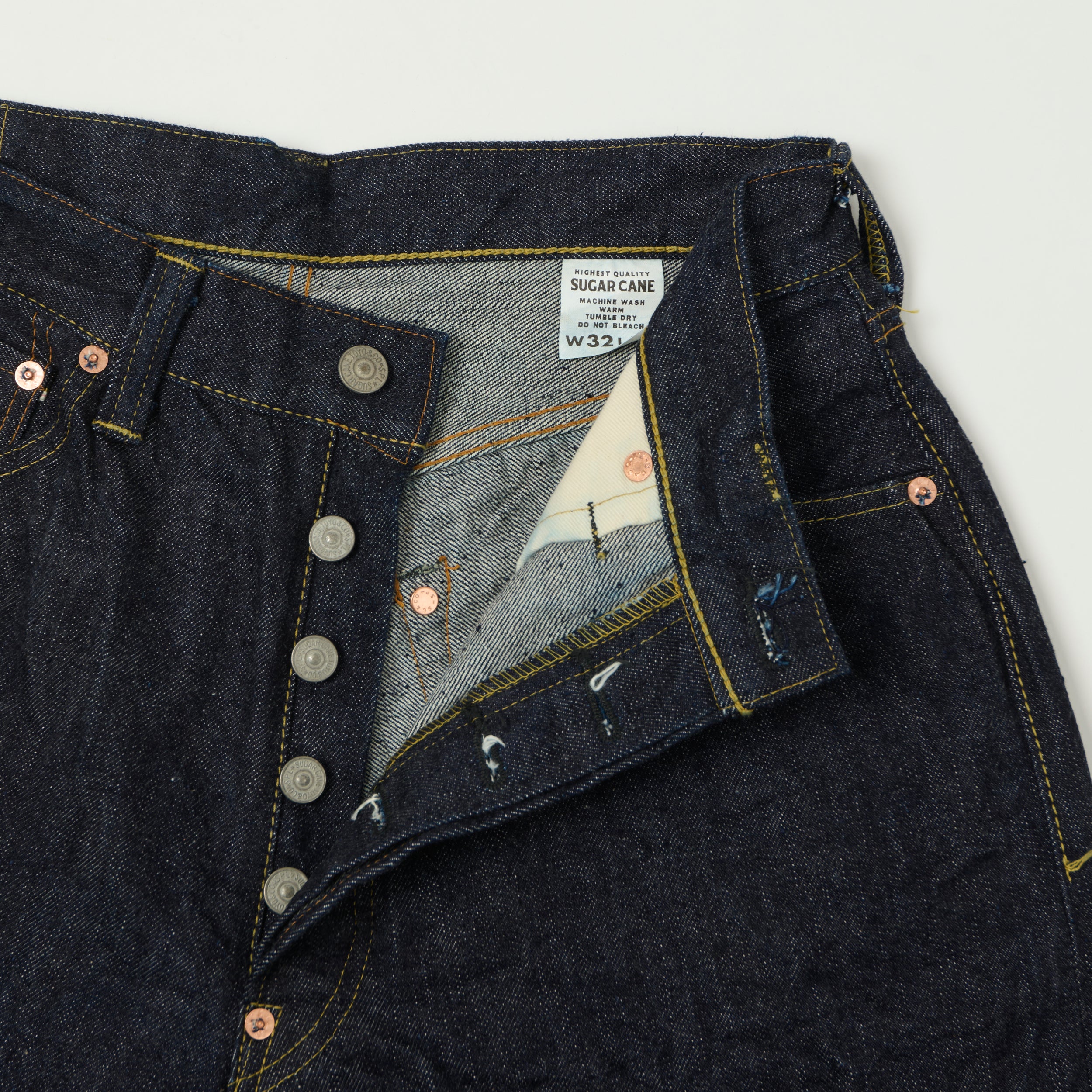 Sugar Cane 2025 Model 13oz Wide Straight Jean - One Wash