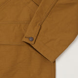 Sugar Cane Corduroy Collar Canvas Hunting Jacket - Brown