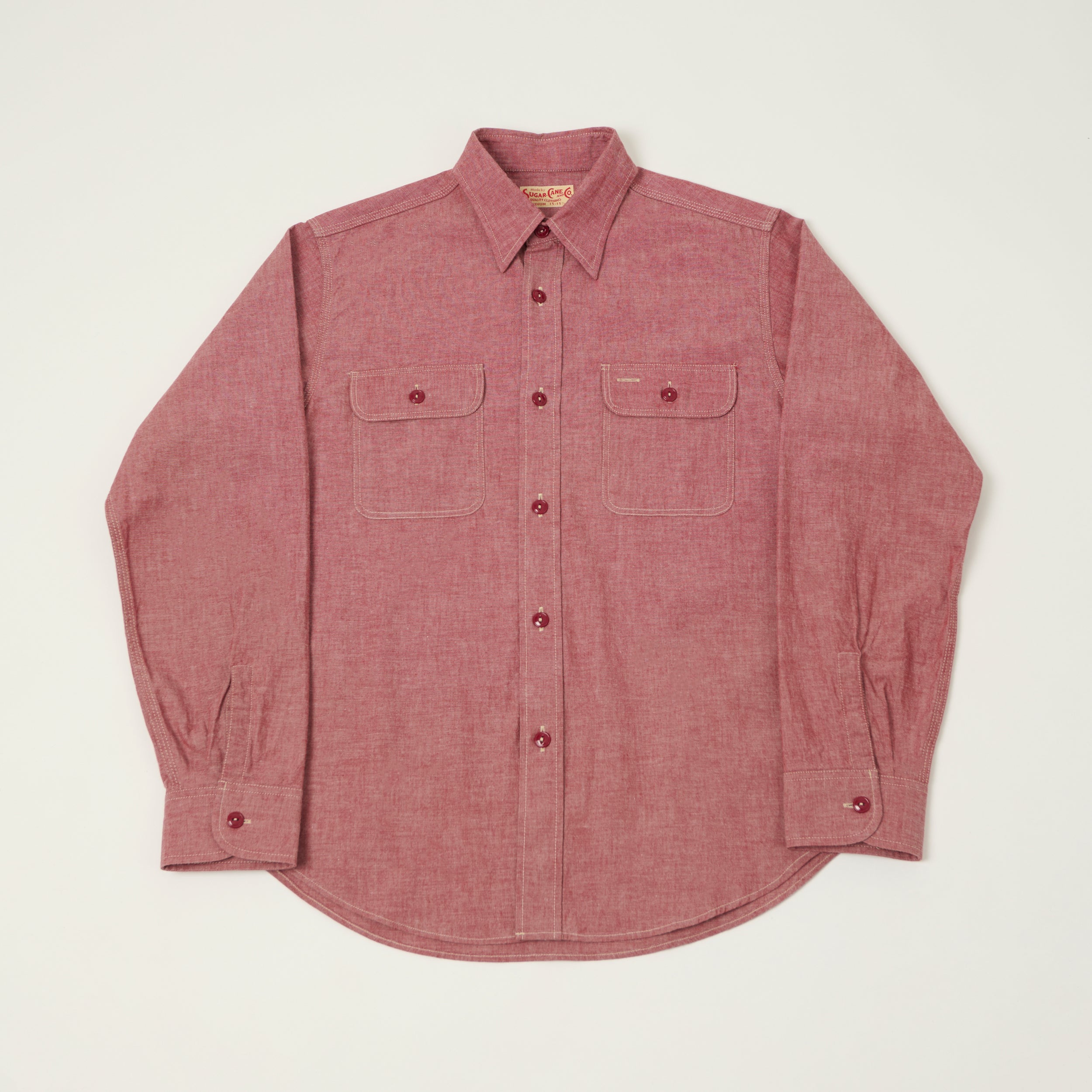 Sugar Cane Dobby Stripe Work Shirt - Blue/Red – SON OF A STAG