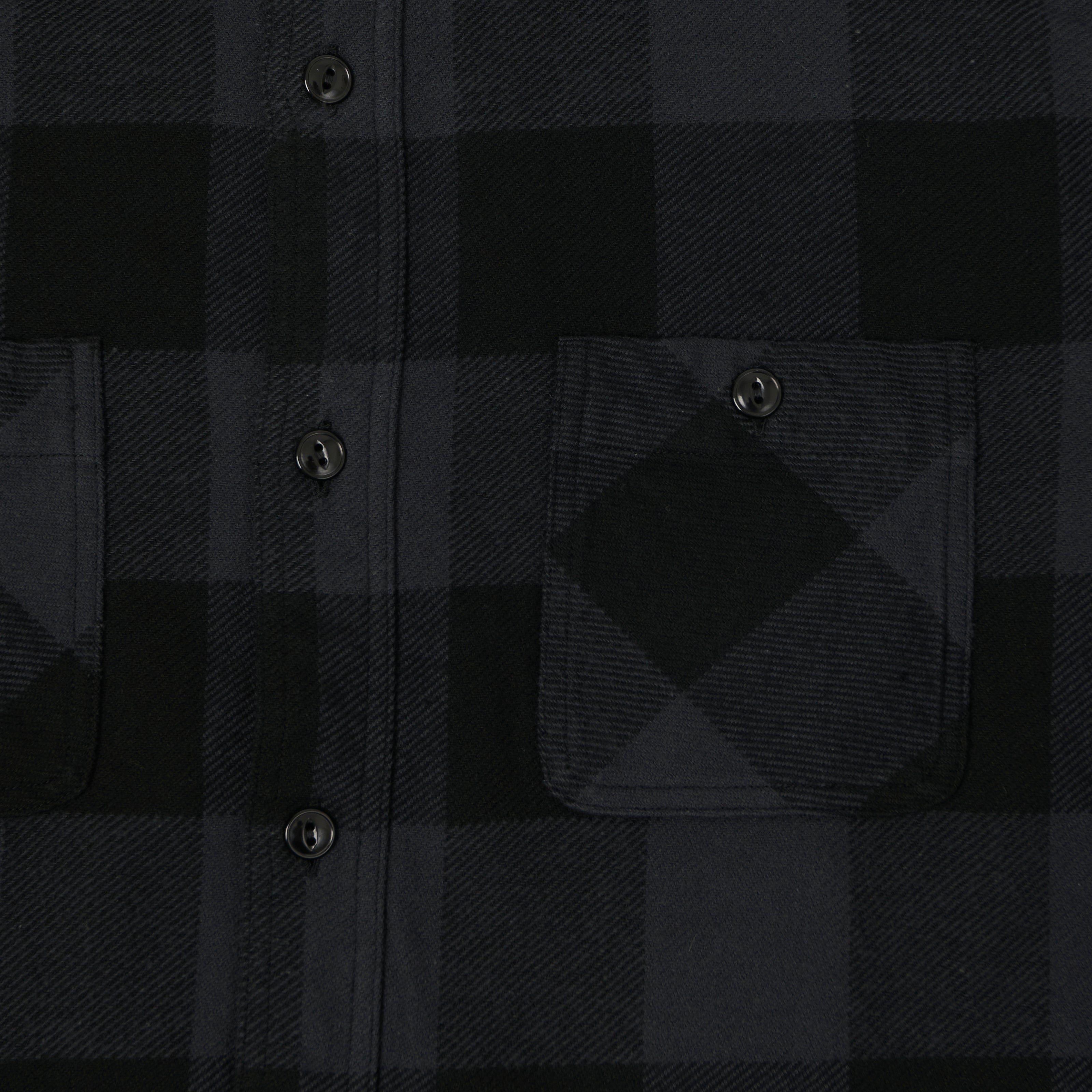 Sugar Cane Buffalo Check Work Shirt - Black