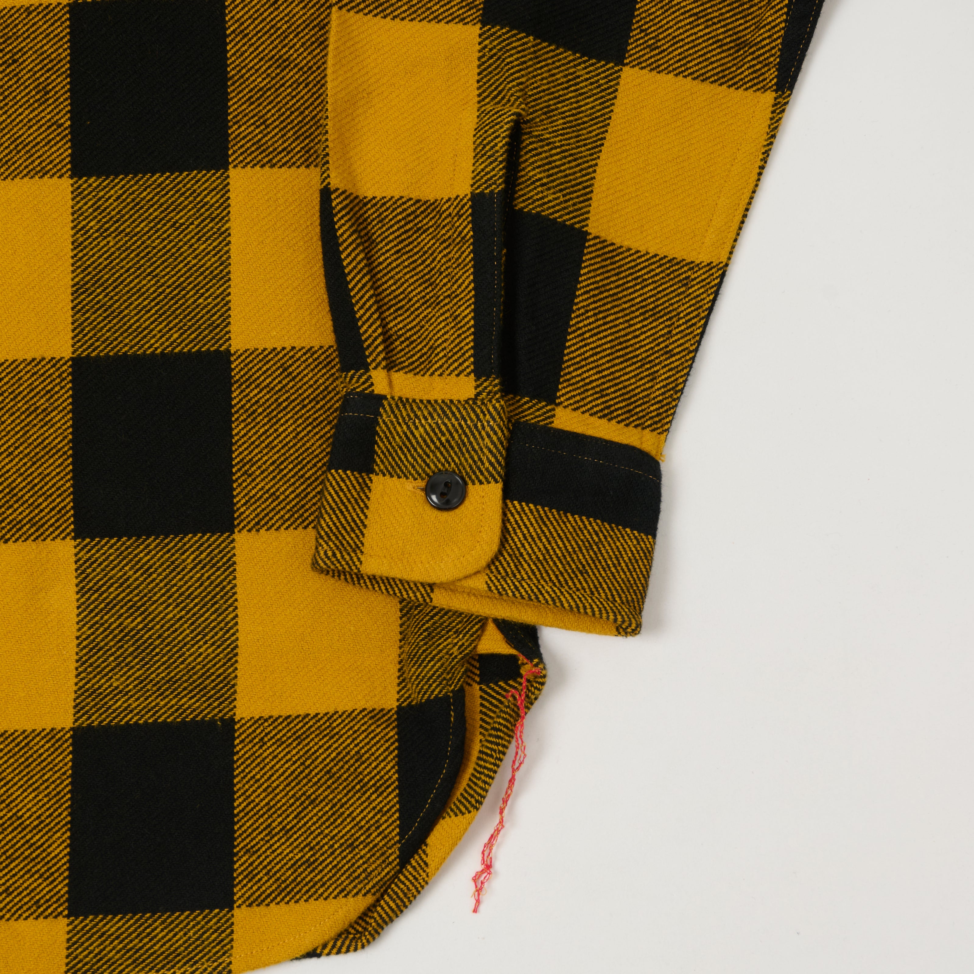 Sugar Cane Buffalo Check Work Shirt - Yellow