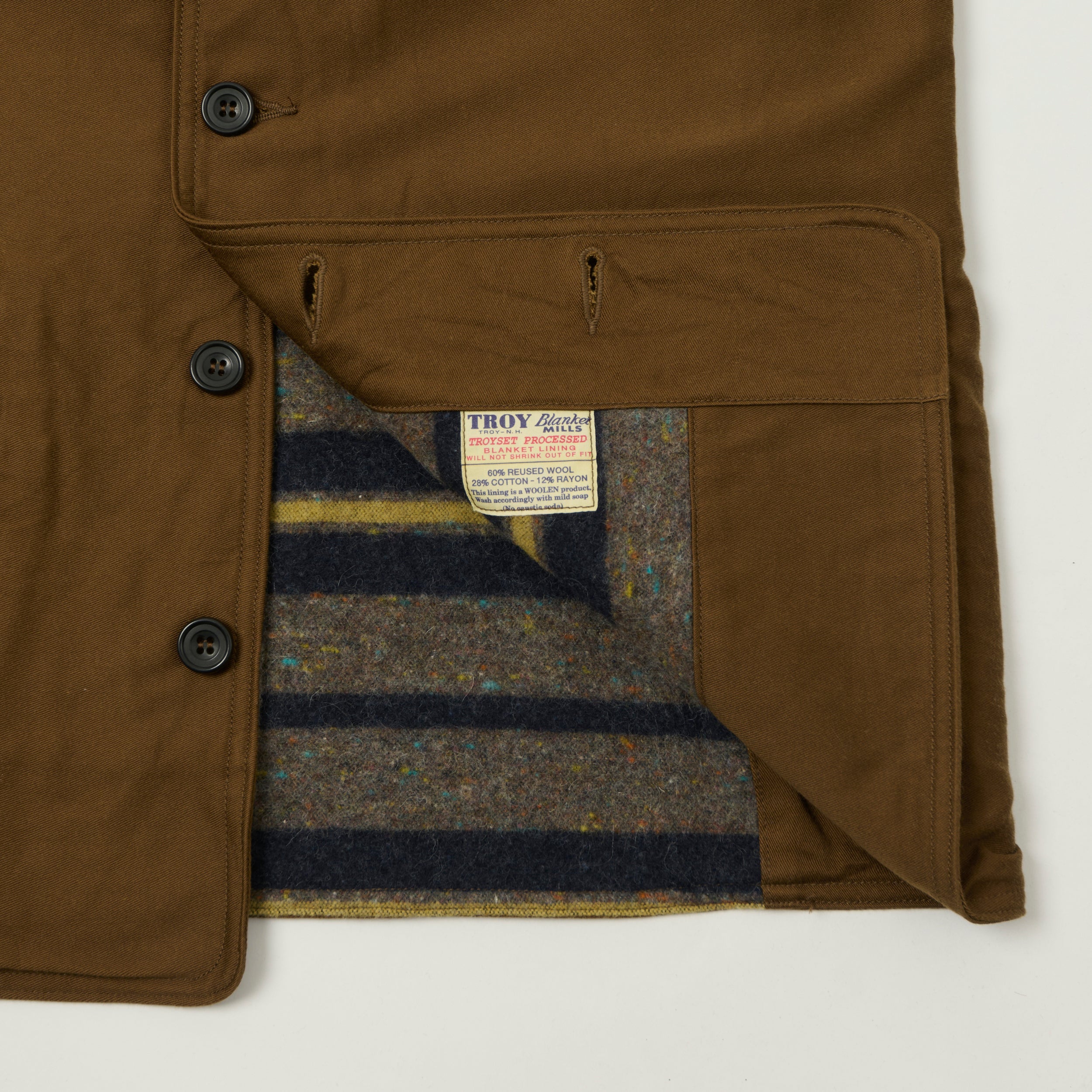 Sugar Cane Blanket Lined Moleskin Work Jacket - Brown