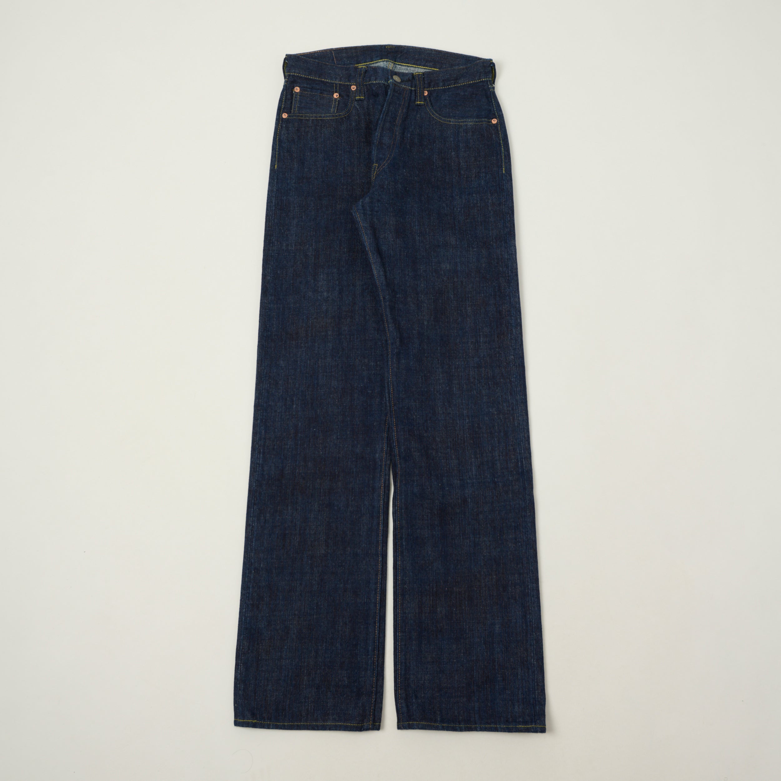 Sugar Cane 'Hawaii' 14oz Straight Leg Jeans - One Wash