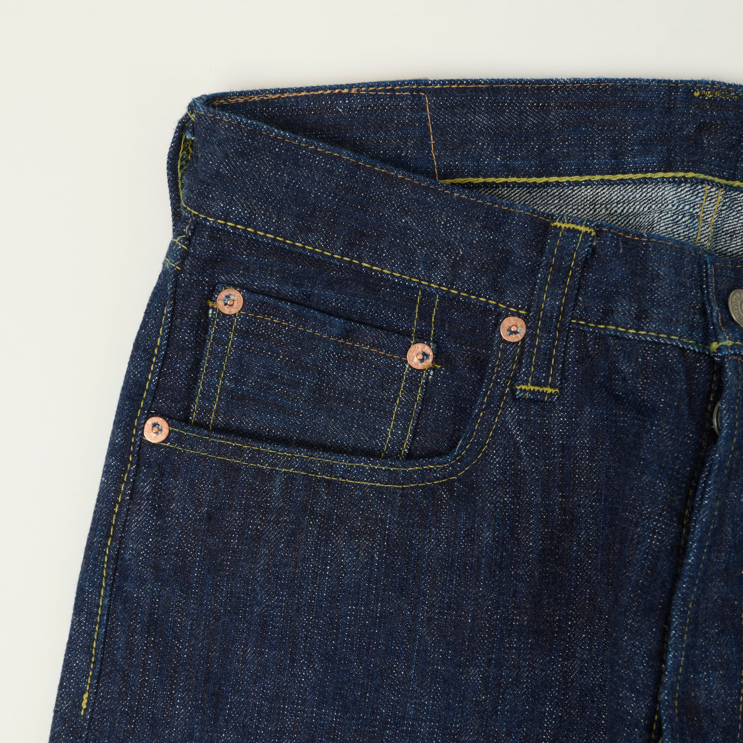 Sugar Cane 'Hawaii' 14oz Straight Leg Jeans - One Wash