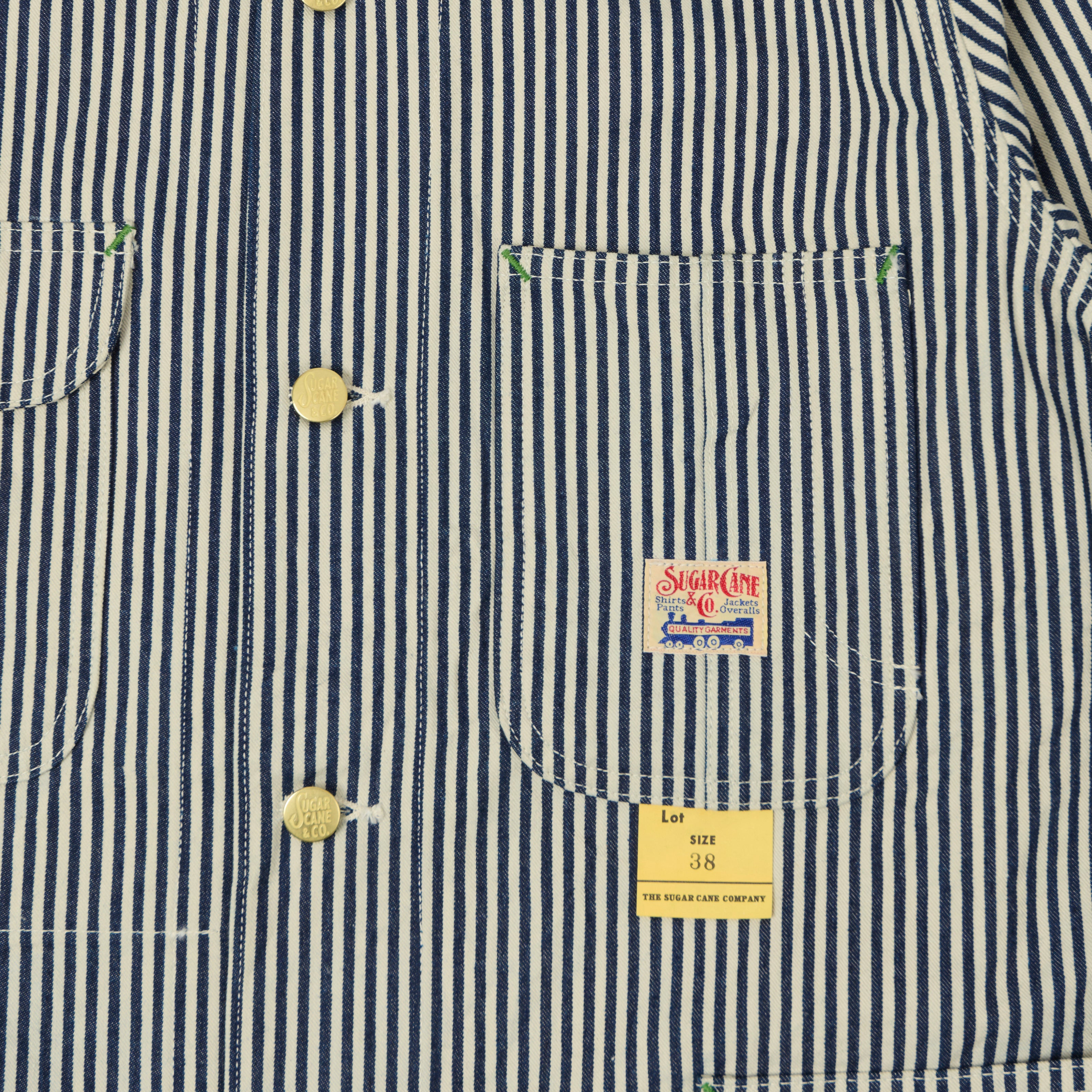 Sugar Cane Hickory Stripe Chore Coat - White/Navy – SON OF A STAG