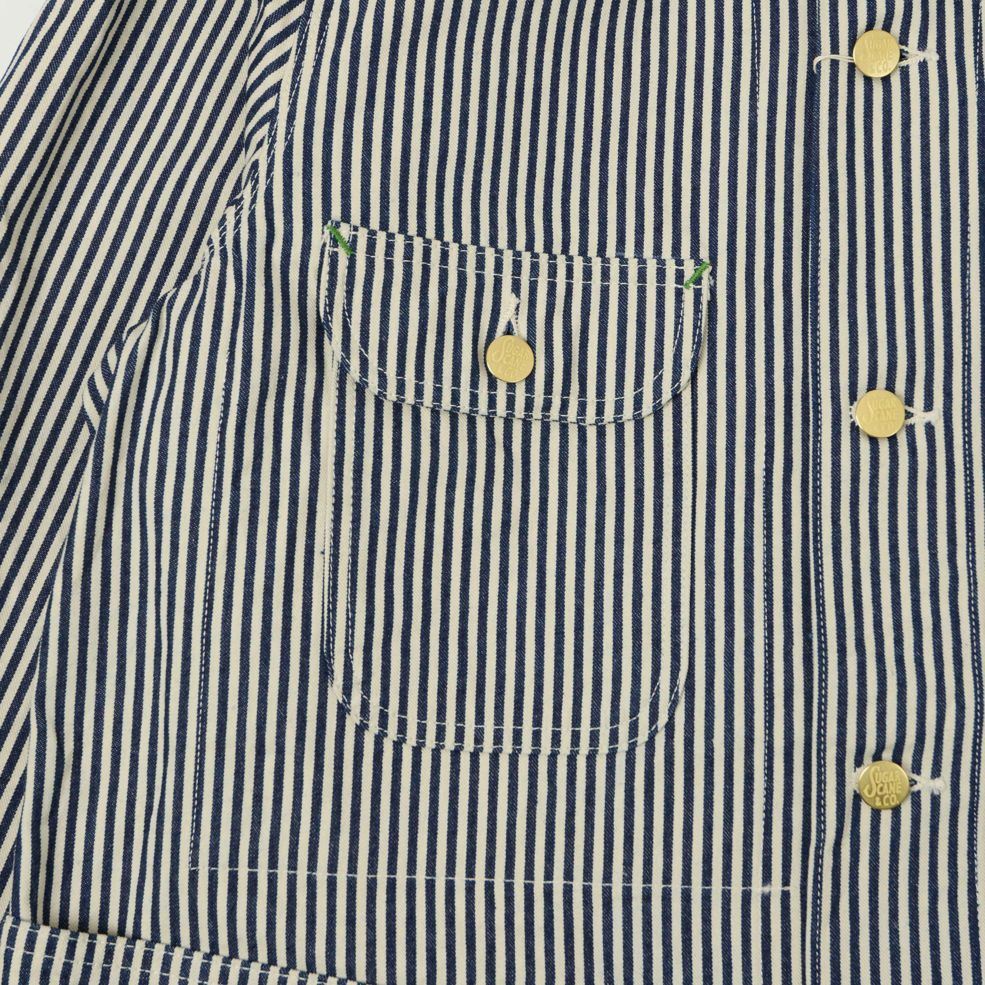 Sugar Cane Hickory Stripe Chore Coat - White/Navy – SON OF A STAG