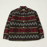 Sugar Cane Native American Jacquard Wool Jacket - Red/Black