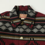 Sugar Cane Native American Jacquard Wool Jacket - Red/Black