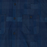 Sugar Cane Multi Check 'Patchwork' Shirt - Dark Indigo