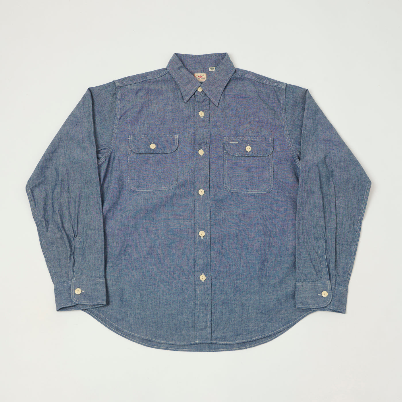 Sugar Cane Chambray Work Shirt - Navy