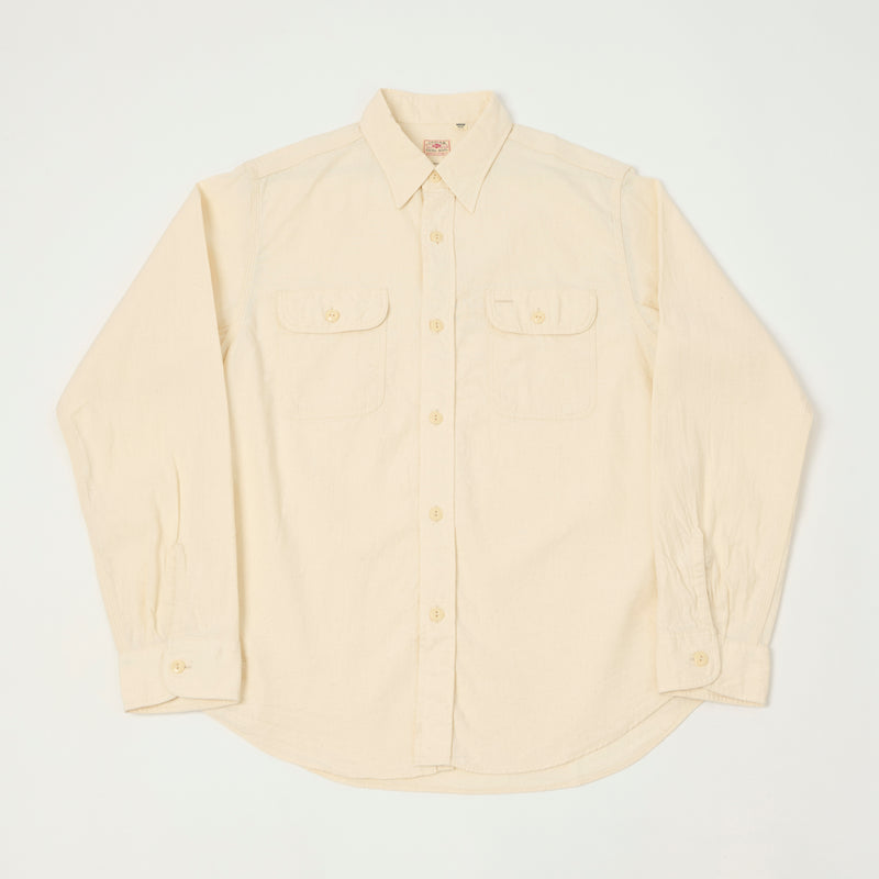 Sugar Cane Chambray Work Shirt - White