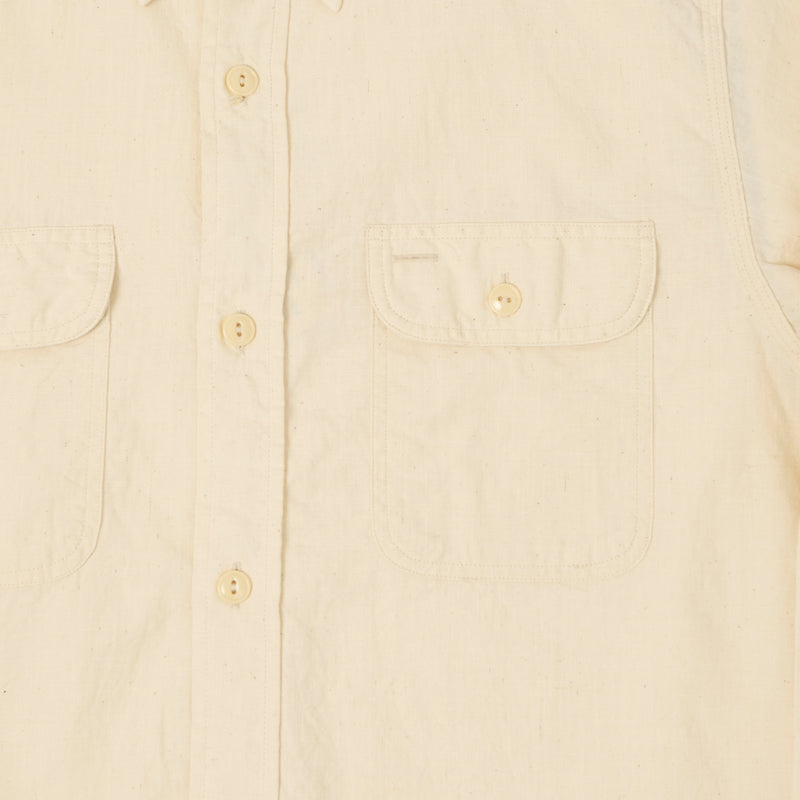 Sugar Cane Chambray Work Shirt - White